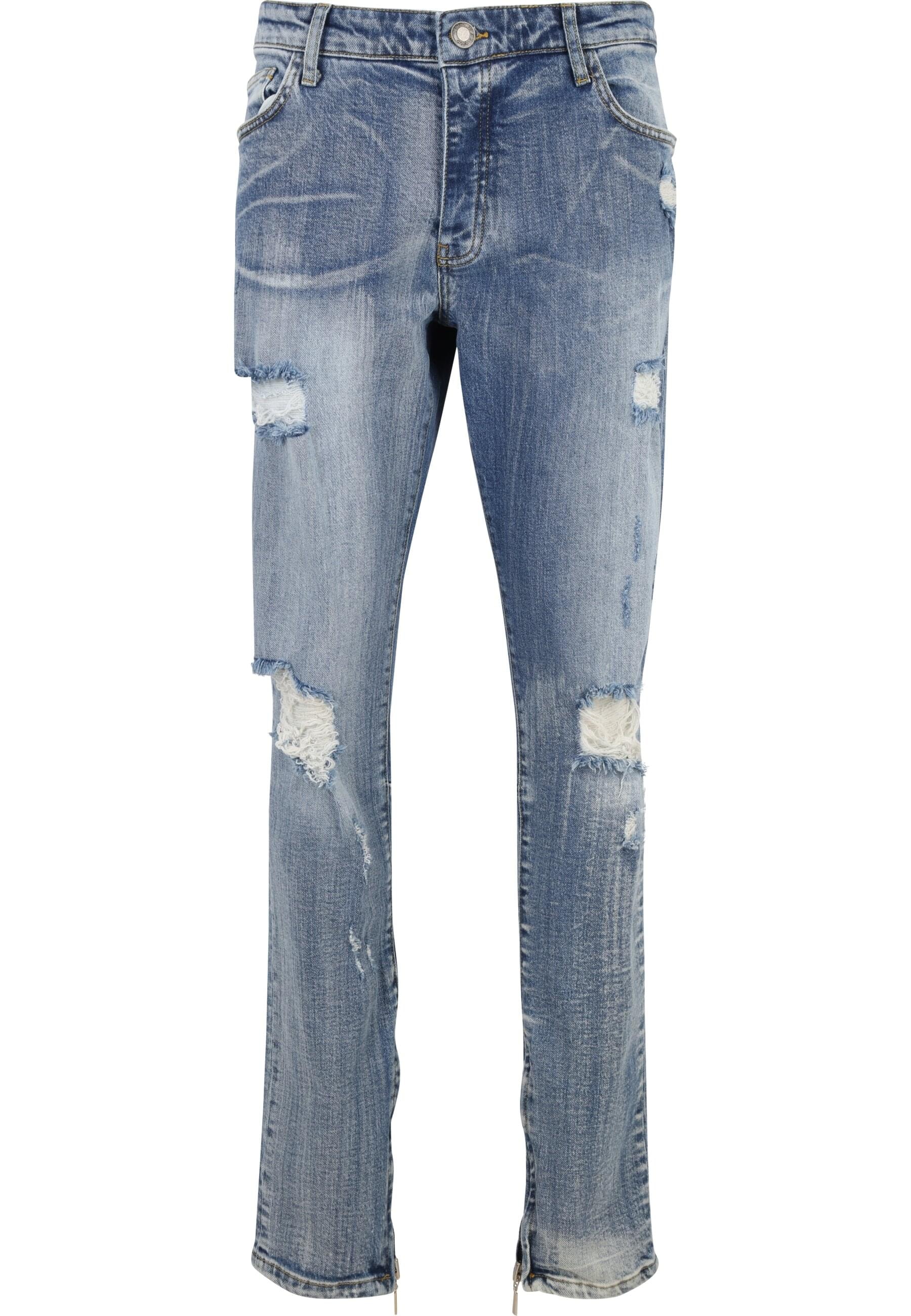 2Y Studios Bequeme Jeans "2Y Studios Herren 2Y Destroyed Straight Fit Jeans", (1 tlg.)