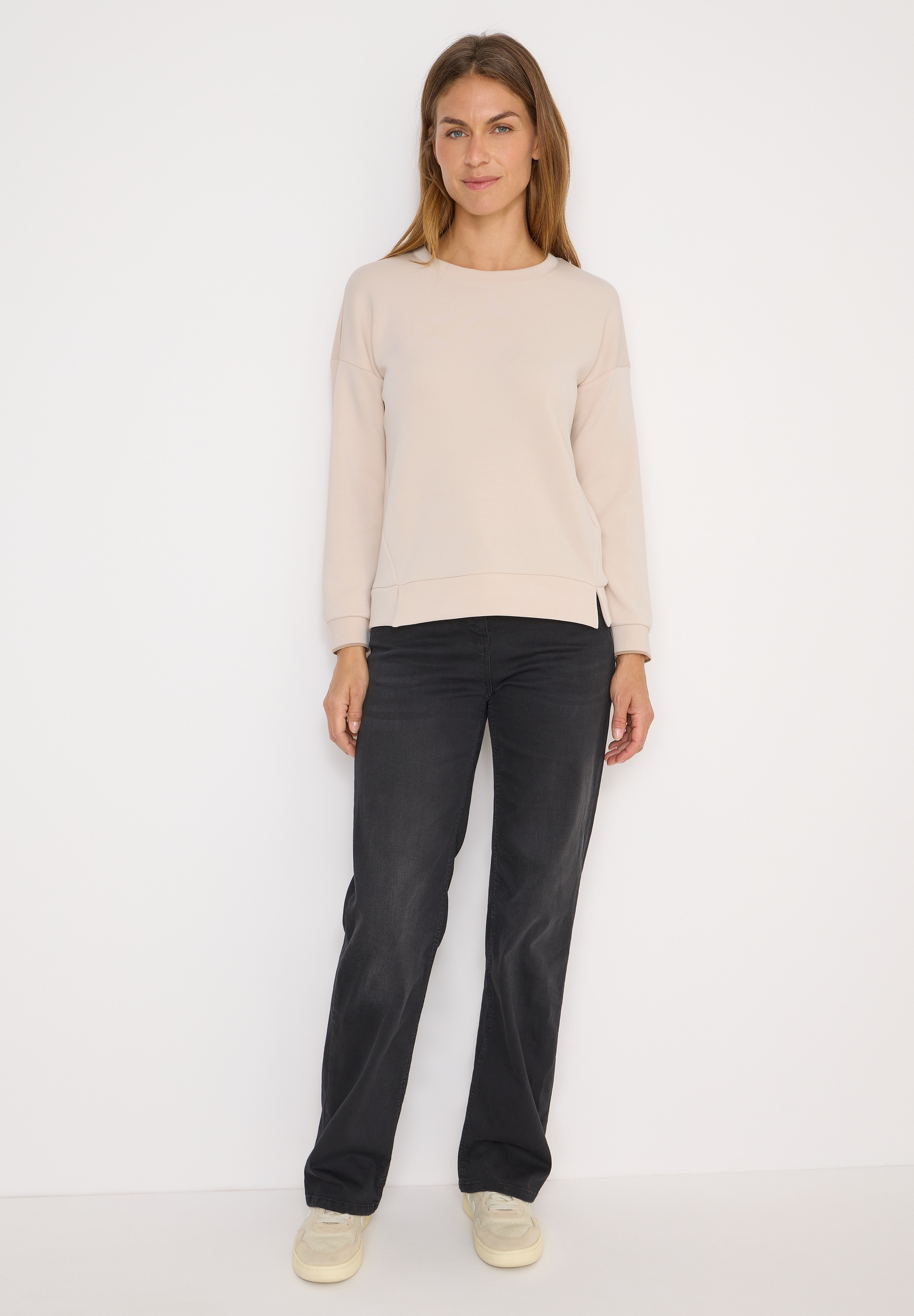 Cecil Langarmshirt, in Unifarbe
