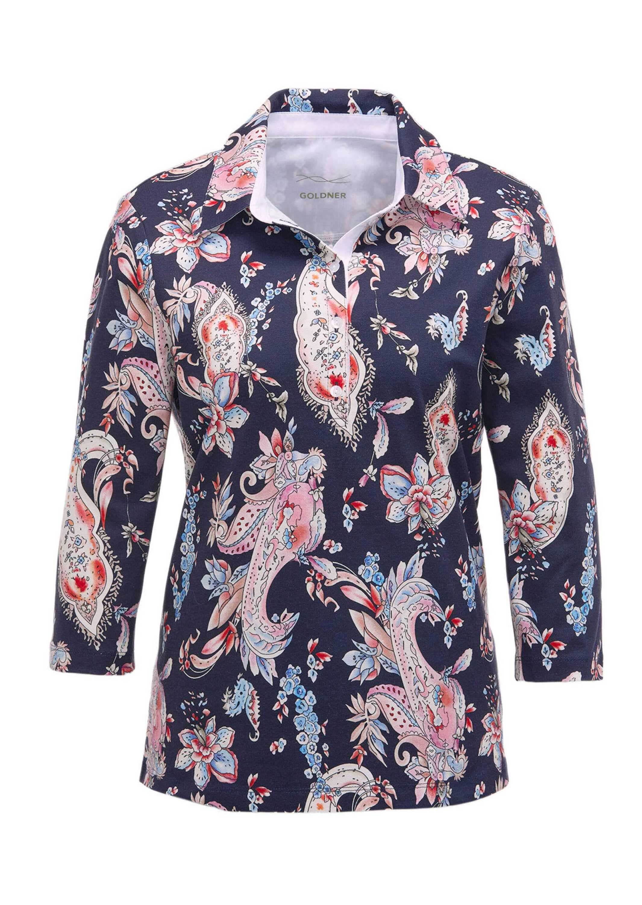 GOLDNER Poloshirt "Kurzgröße Pikee-Druckpoloshirt" günstig online kaufen