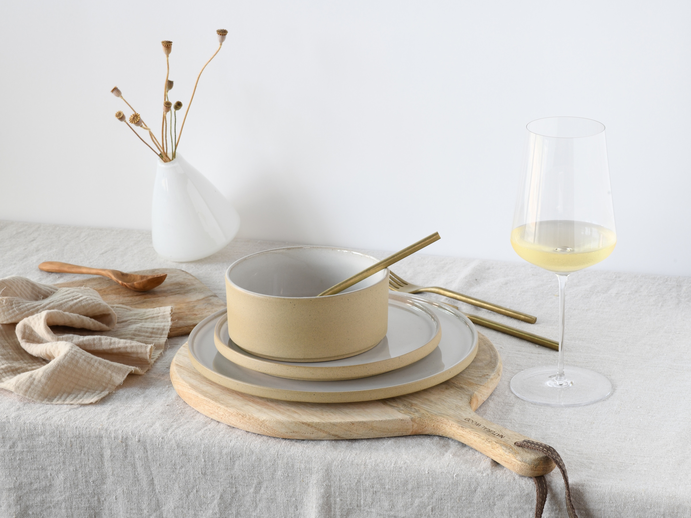 CreaTable Dessertteller »Futuro«, (Set, 4 St.), Teller Set für 4 Personen, Ø 20 cm, Steinzeug