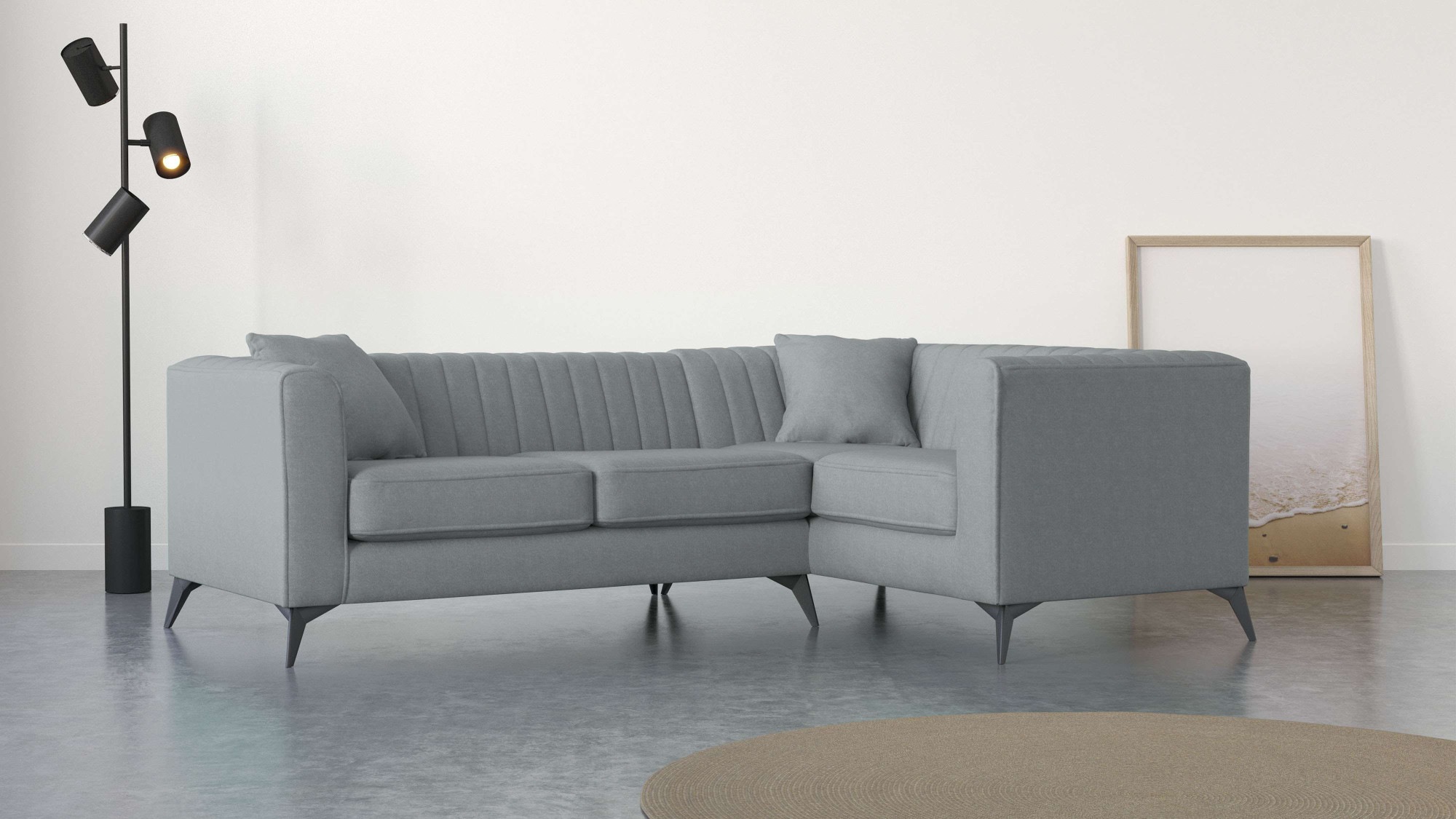 Places of Style Ecksofa "MATTHEW L-Form ideal für kleine Räume, Maße B/T/H: günstig online kaufen