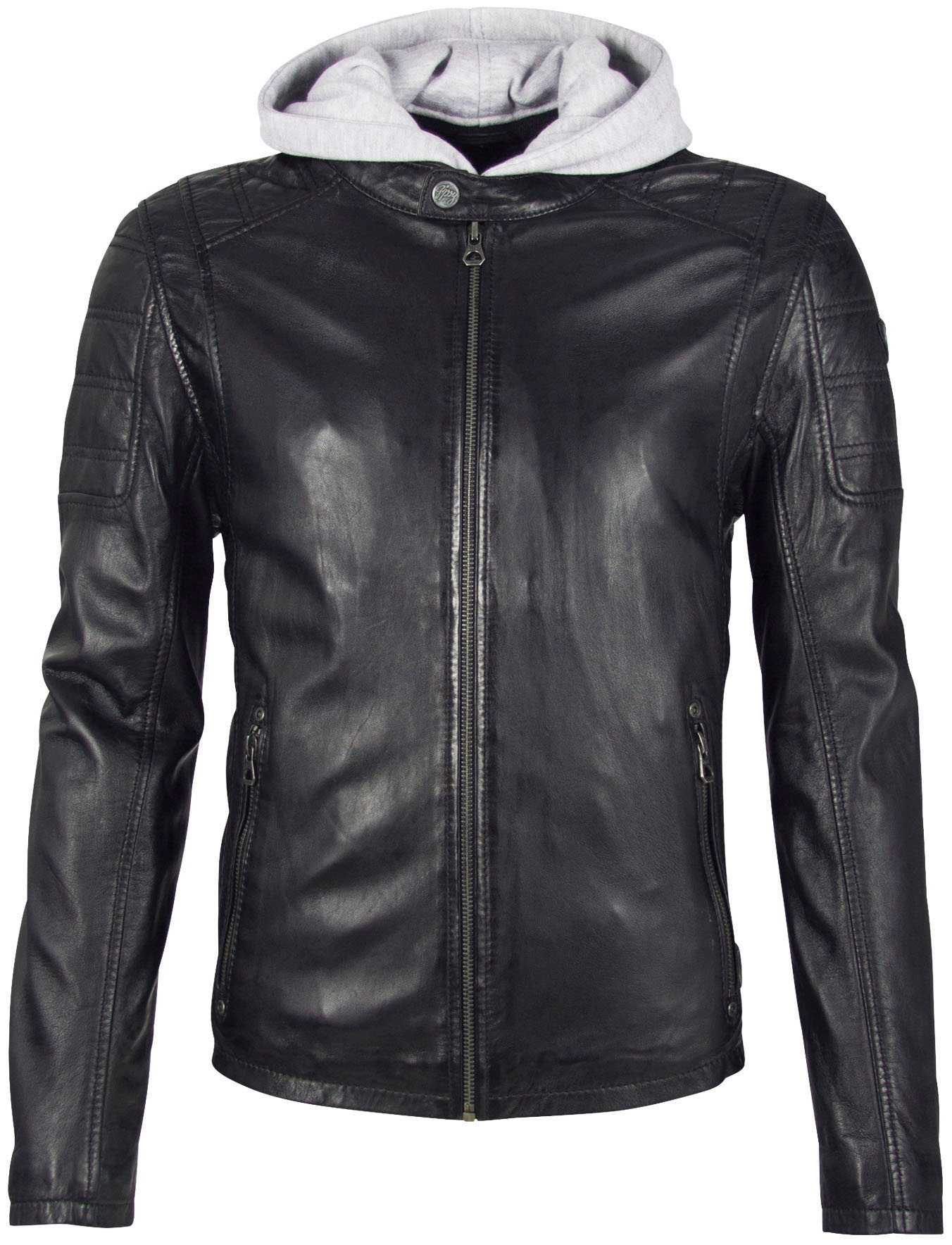 Mauritius Lederjacke "Rylo LAKEV" mit Kapuze Reißverschluss, Reißverschluss günstig online kaufen