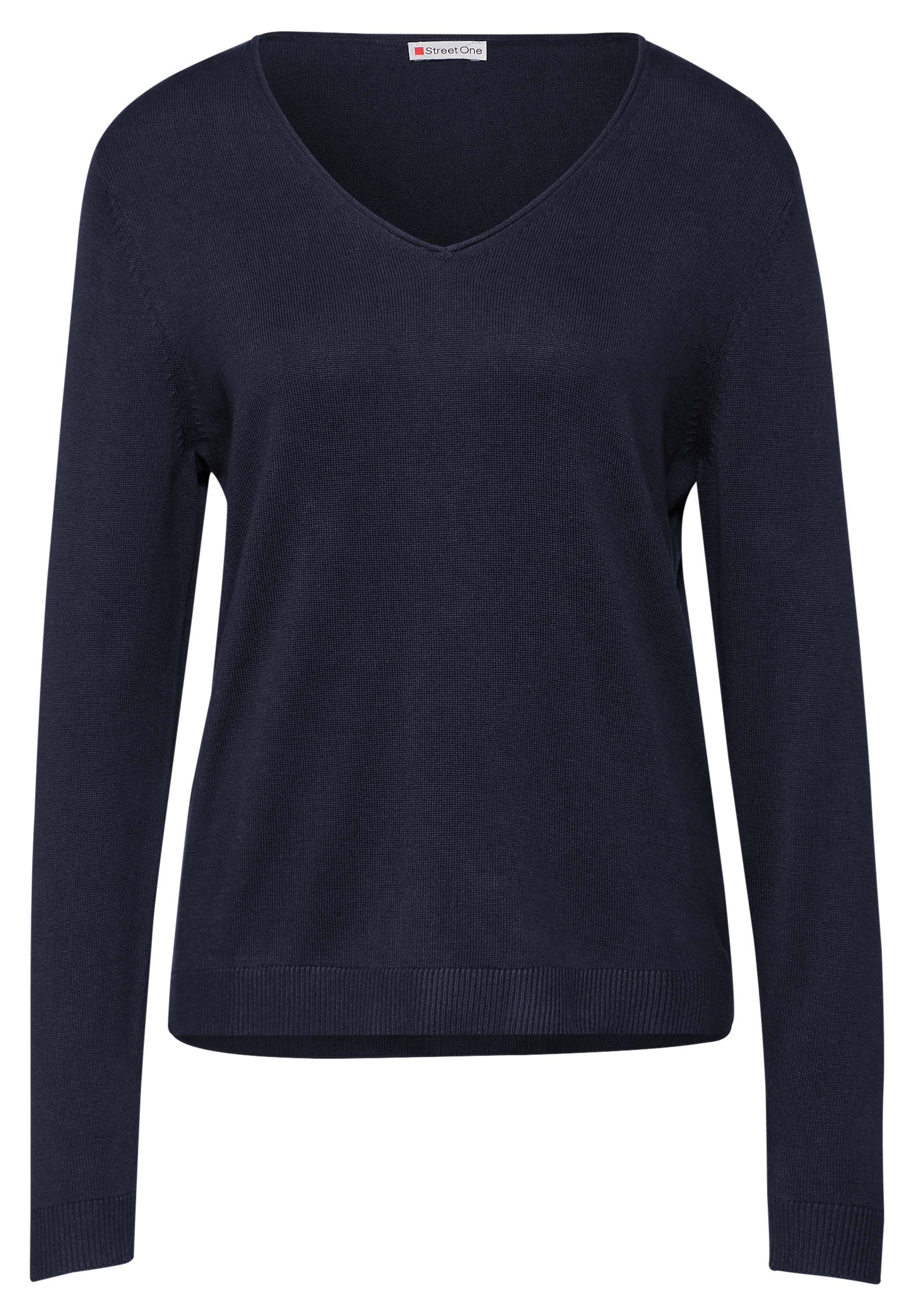 STREET ONE Strickpullover, mit V-Ausschnitt