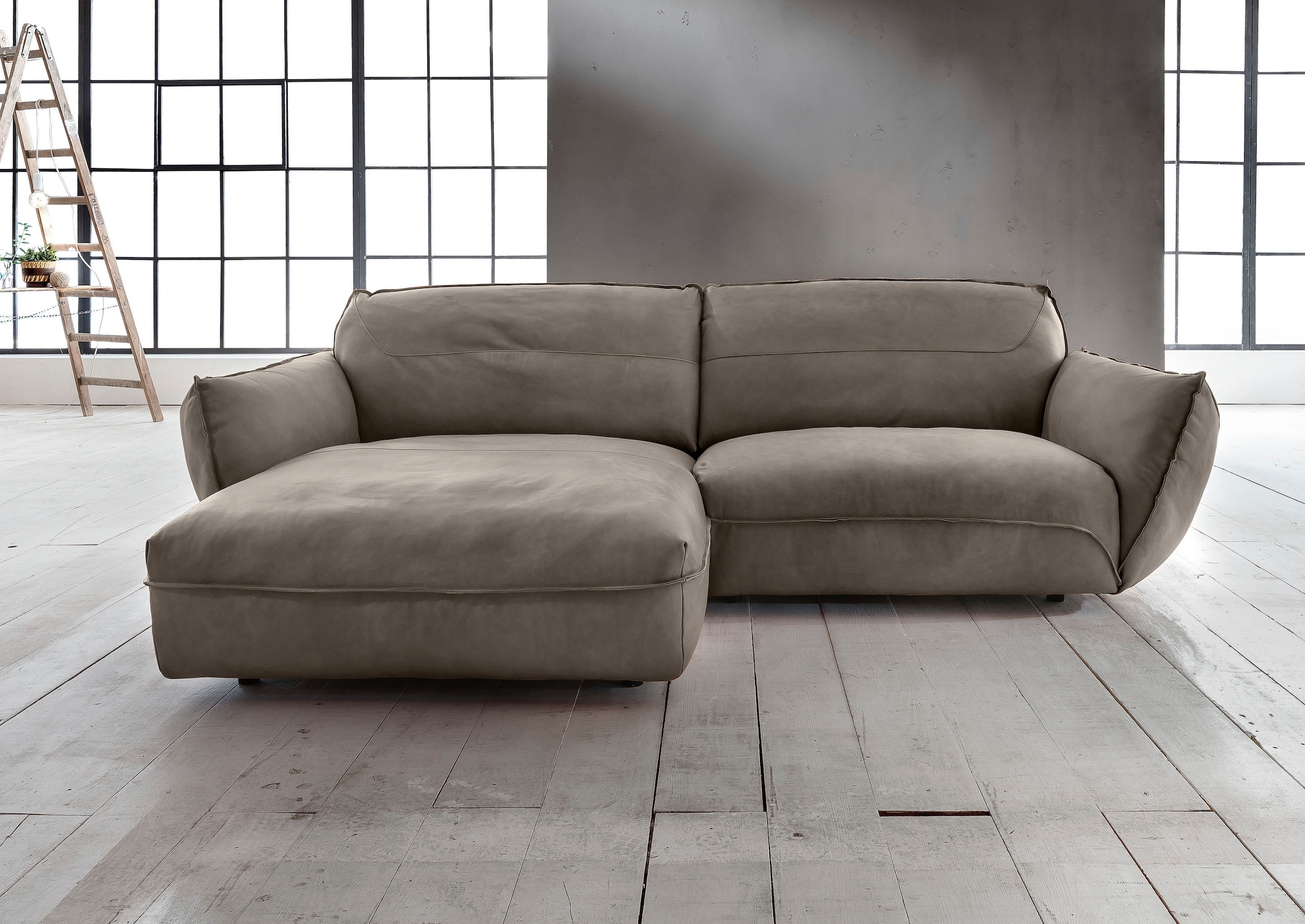 BETYPE Ecksofa "Be Type Be Chilled, Mega Sofa, Bezug: hochwertiges Anilinle günstig online kaufen