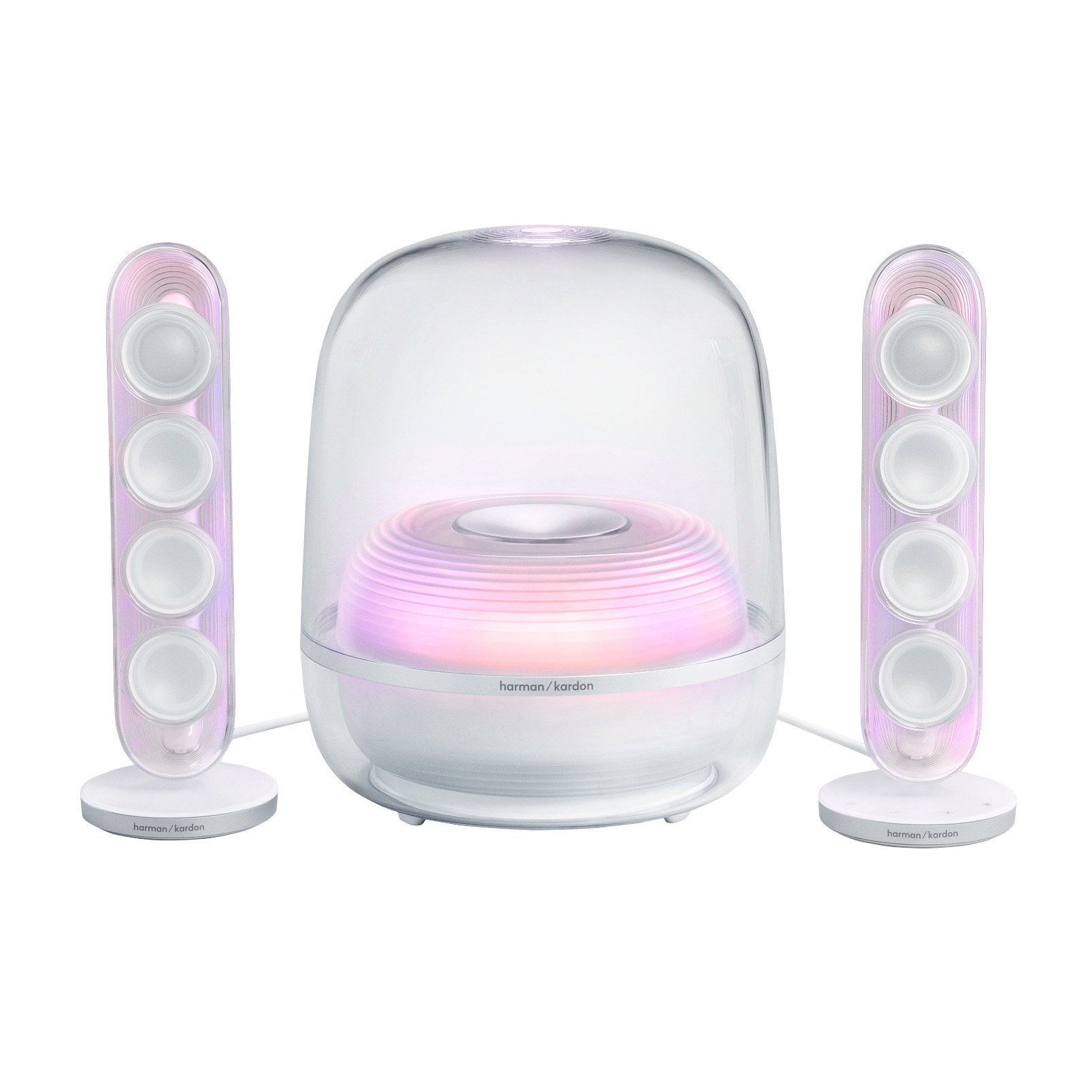 HARMAN / KARDON 2.1 Soundsystem "SoundSticks 5", B:23,4cm H:30,6cm T:23,4cmweiß, Lautsprecher, 2.1-Channel Bluetooth Speaker mit HDMI
