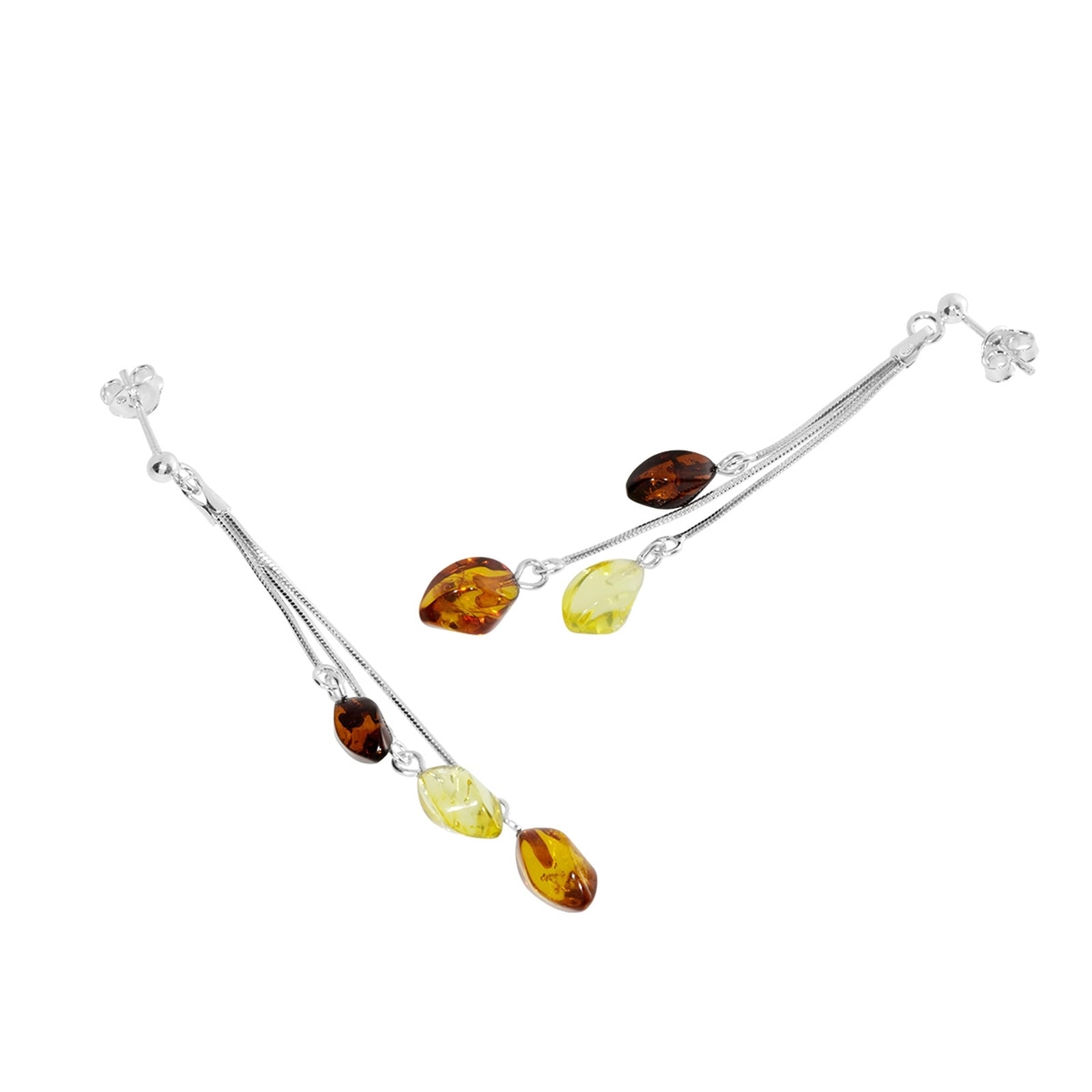 OSTSEE-SCHMUCK Paar Ohrhänger »- Rosalie - Silber 925/000 - Bernstein«