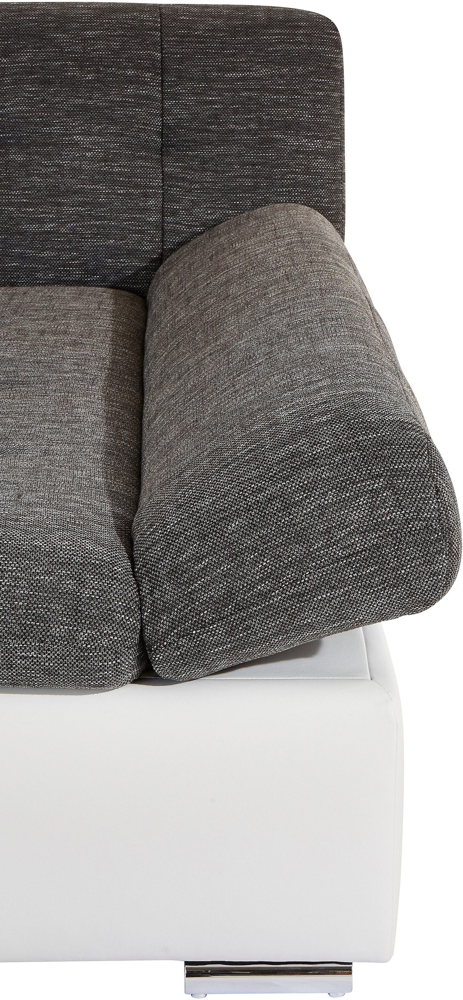 TRENDMANUFAKTUR Wohnlandschaft »Reggae modern und bequem, aktueller Materialmix, U-Form«, inkl. verstellbare Armlehne, wahlweise mit Bettfunktion