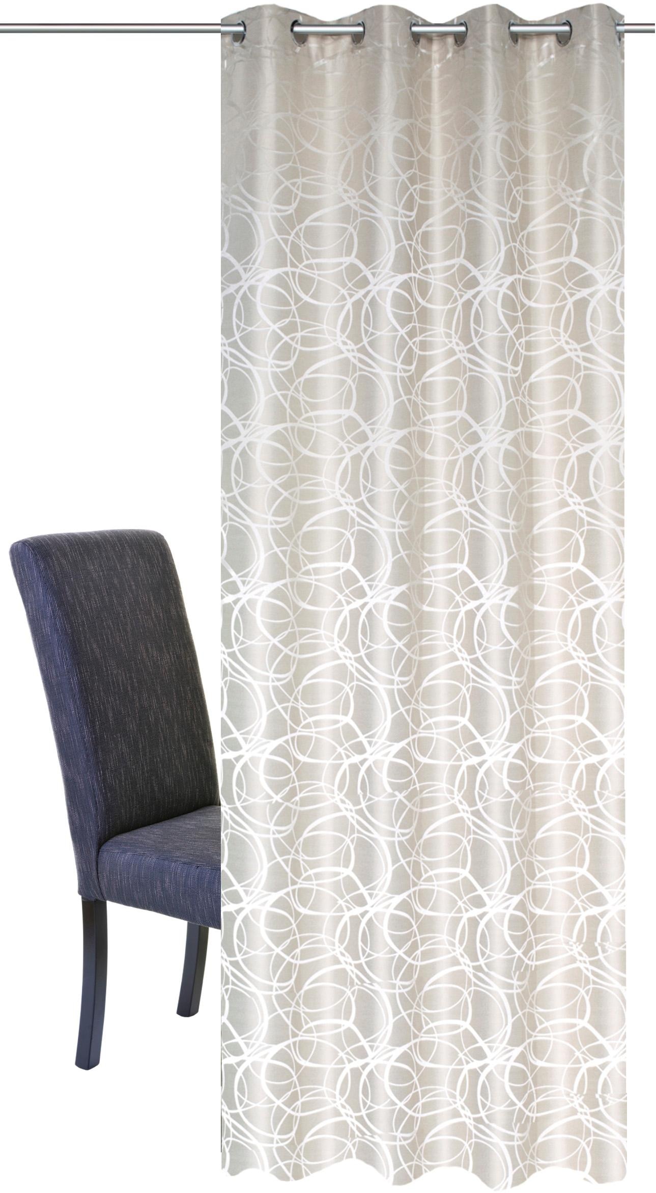 HOME WOHNIDEEN Vorhang »LENNY«, (1 St.), HxB: 245x140, Dekostoff Jacquardgemustert