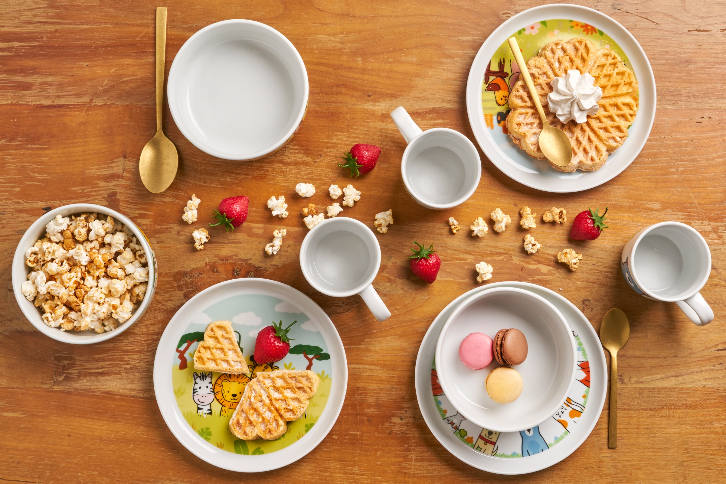 Thumbnail - van Well Kindergeschirr-Set "Kinderset Bauernhof, 3-teilig, Geschirr-Set, Service" mit farbenfrohem Dekor, spülmaschinen...