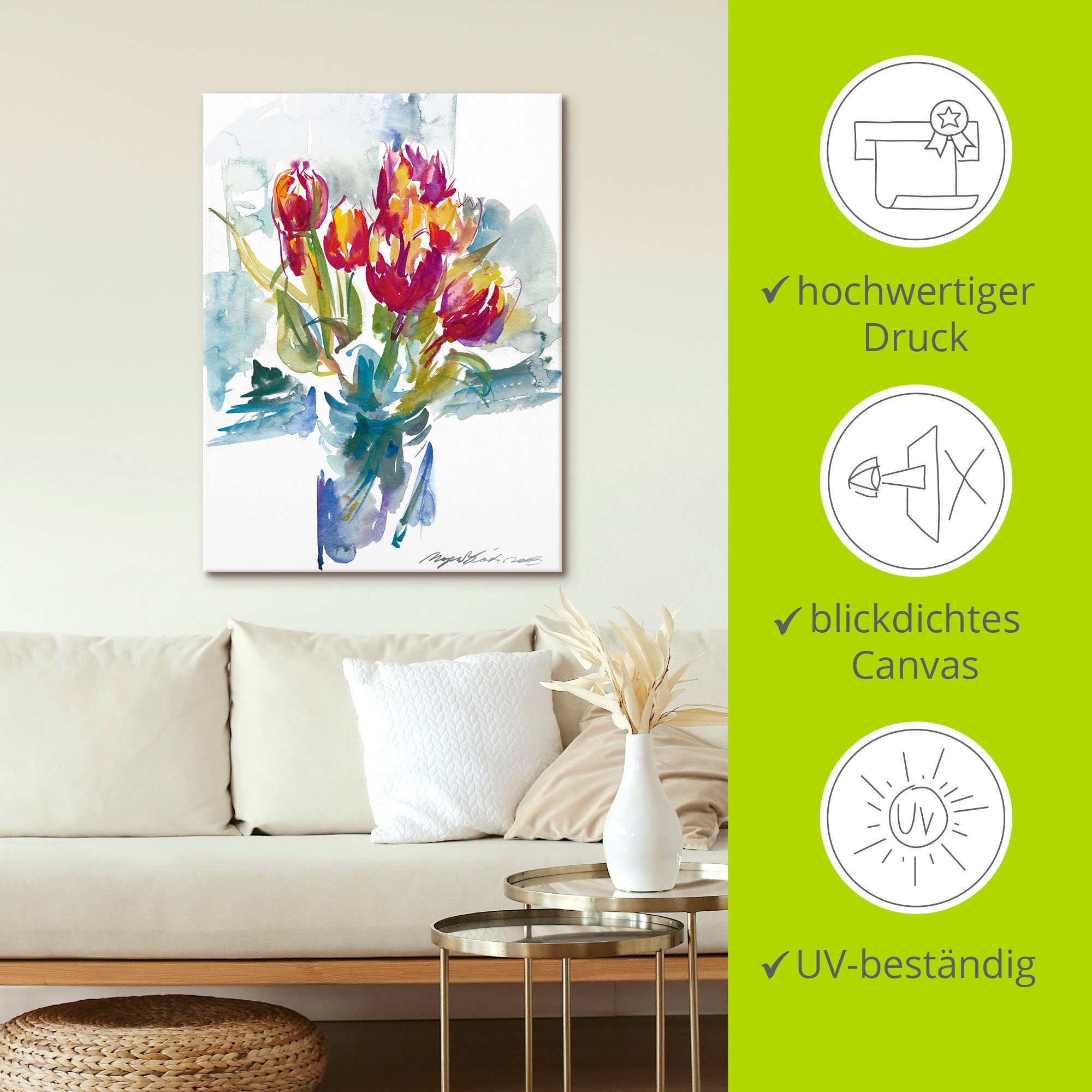 Artland Wandbild »Blumenstrauß I«, Blumen, (1 St.), als Leinwandbild, Poster in verschied. Größen