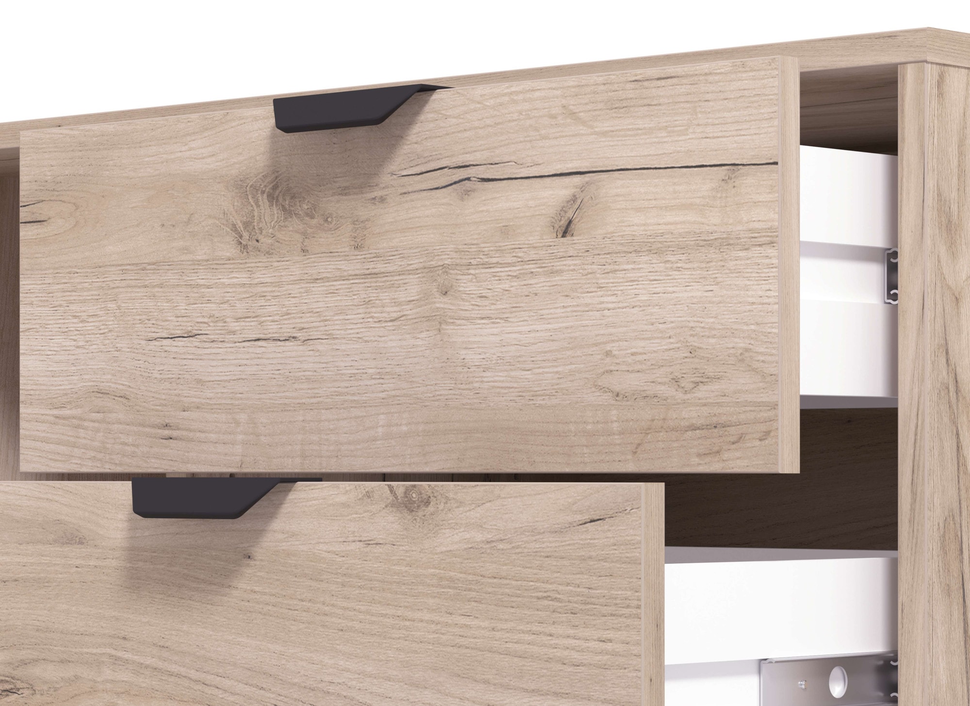 Home affaire Lowboard »Vandea TV-Lowboard, TV-Schrank, TV-Ständer, modernes Design«, Kommode im Trendfarben, Front in 3D-Optik
