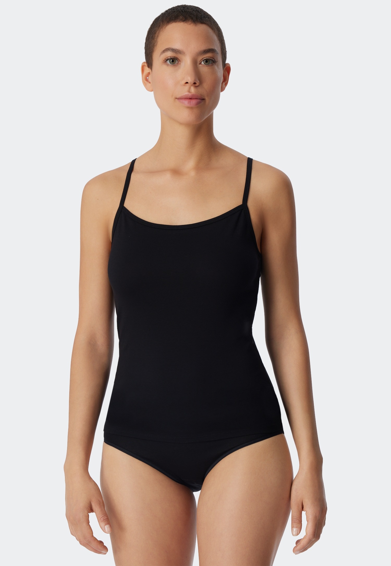 uncover by SCHIESSER Spaghettitop "Uncover Cotton" tiefer Rundhalsausschnit günstig online kaufen
