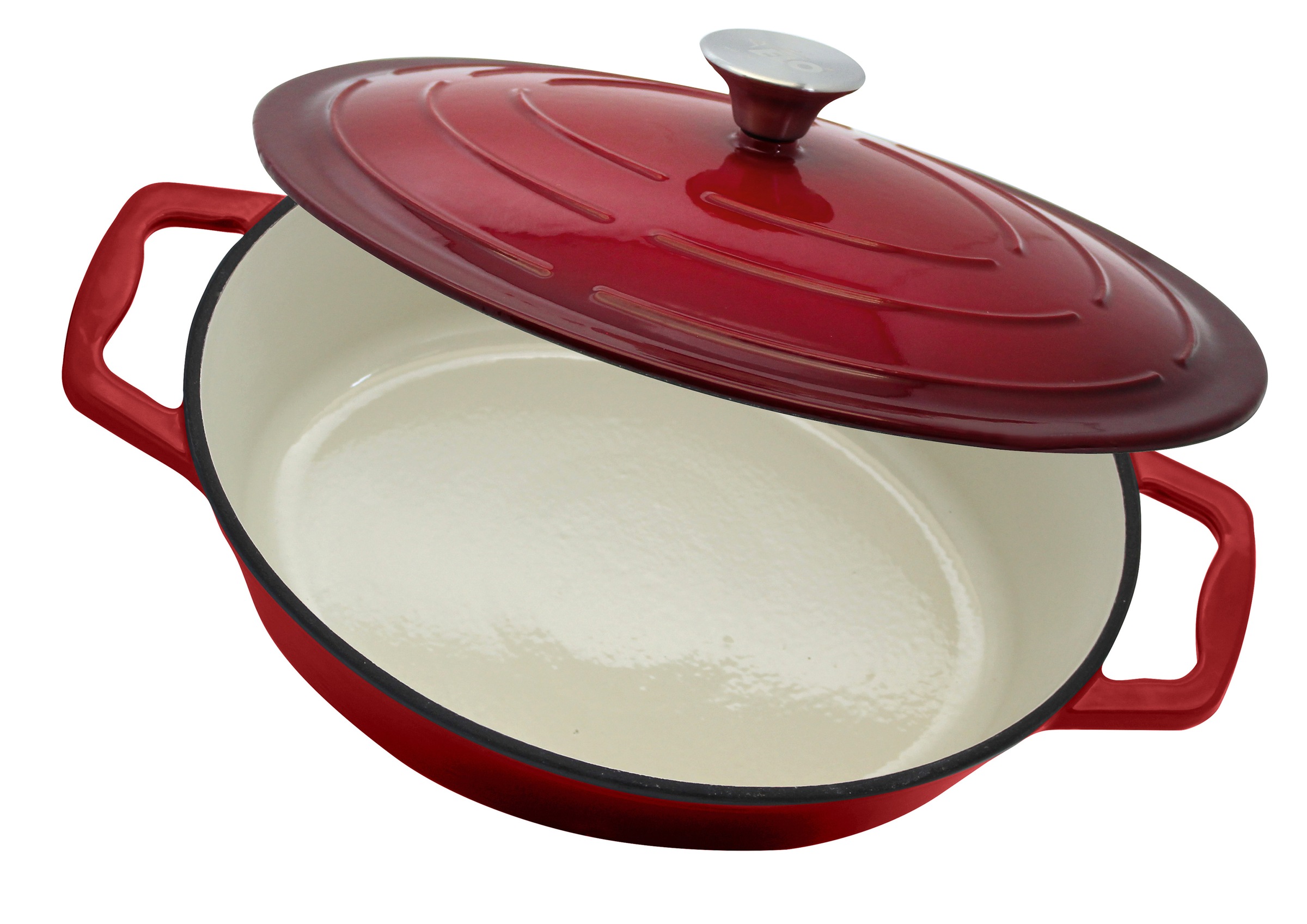 Elo Bräter »Kirschrot Gusseisen Topf 33 cm« Topf inkl. Deckel, 2 Stk. tlg. Gusseisen