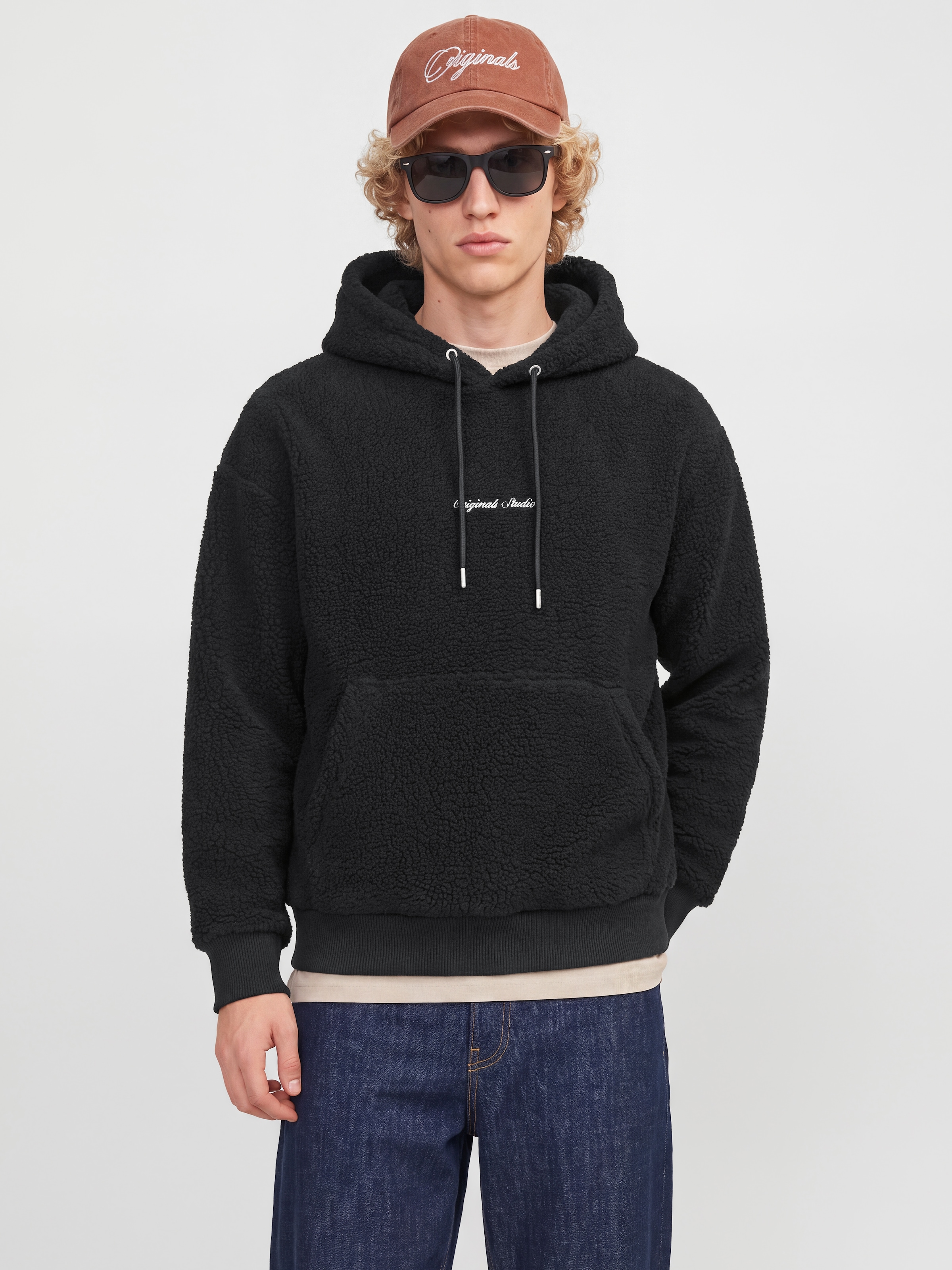 Jack & Jones Kapuzensweatshirt »JORNORREBRO EMB TEDDY SWEAT HOOD«, Kunstfaser,
