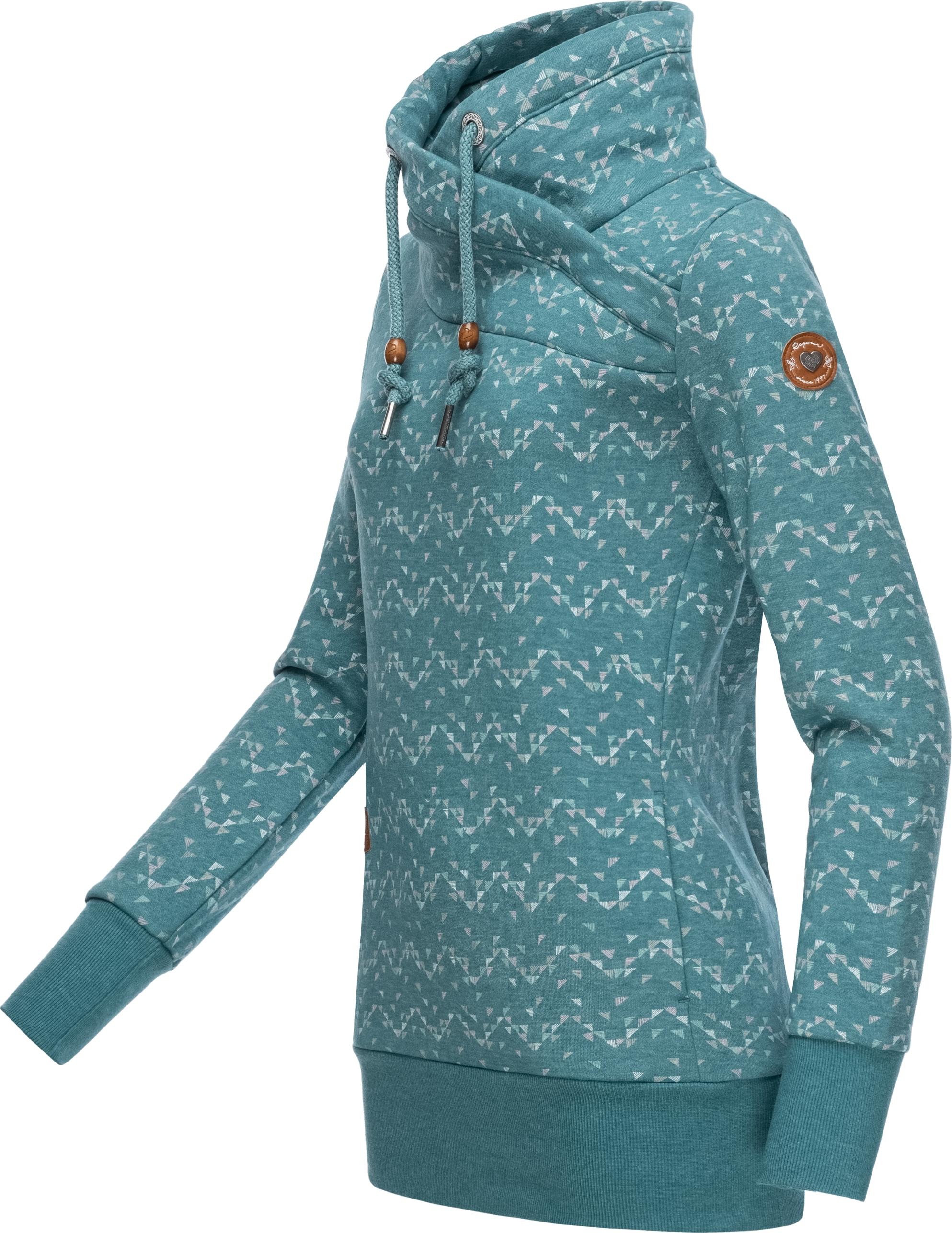 Print«, für Damen Sweater BAUR | Ragwear »Neska Langarm-Sweatshirt bestellen Printmuster mit stylisches