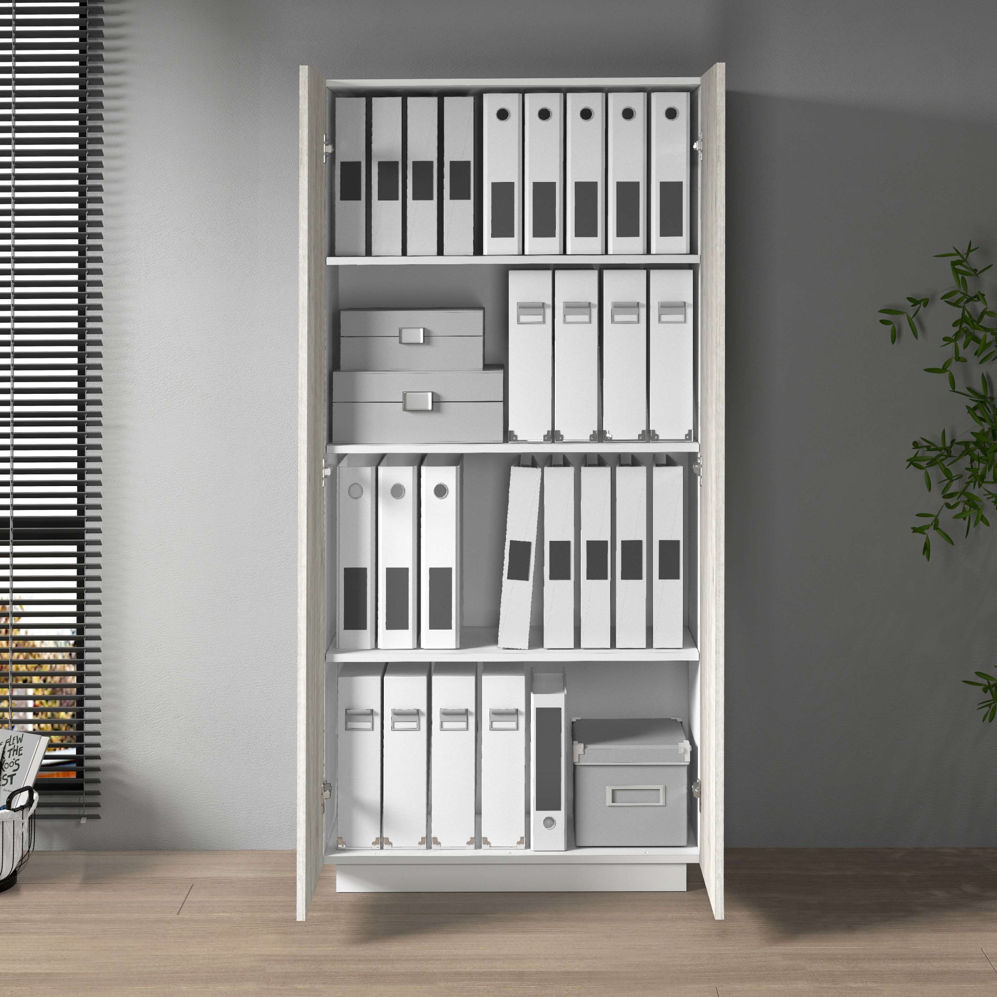 INOSIGN Aktenschrank »Coro, Mehrzweckschrank, Büroschrank mit 2 Türen«, & verstellbare Einlegeböden, Höhe 86 oder 166 cm, Made in Italy