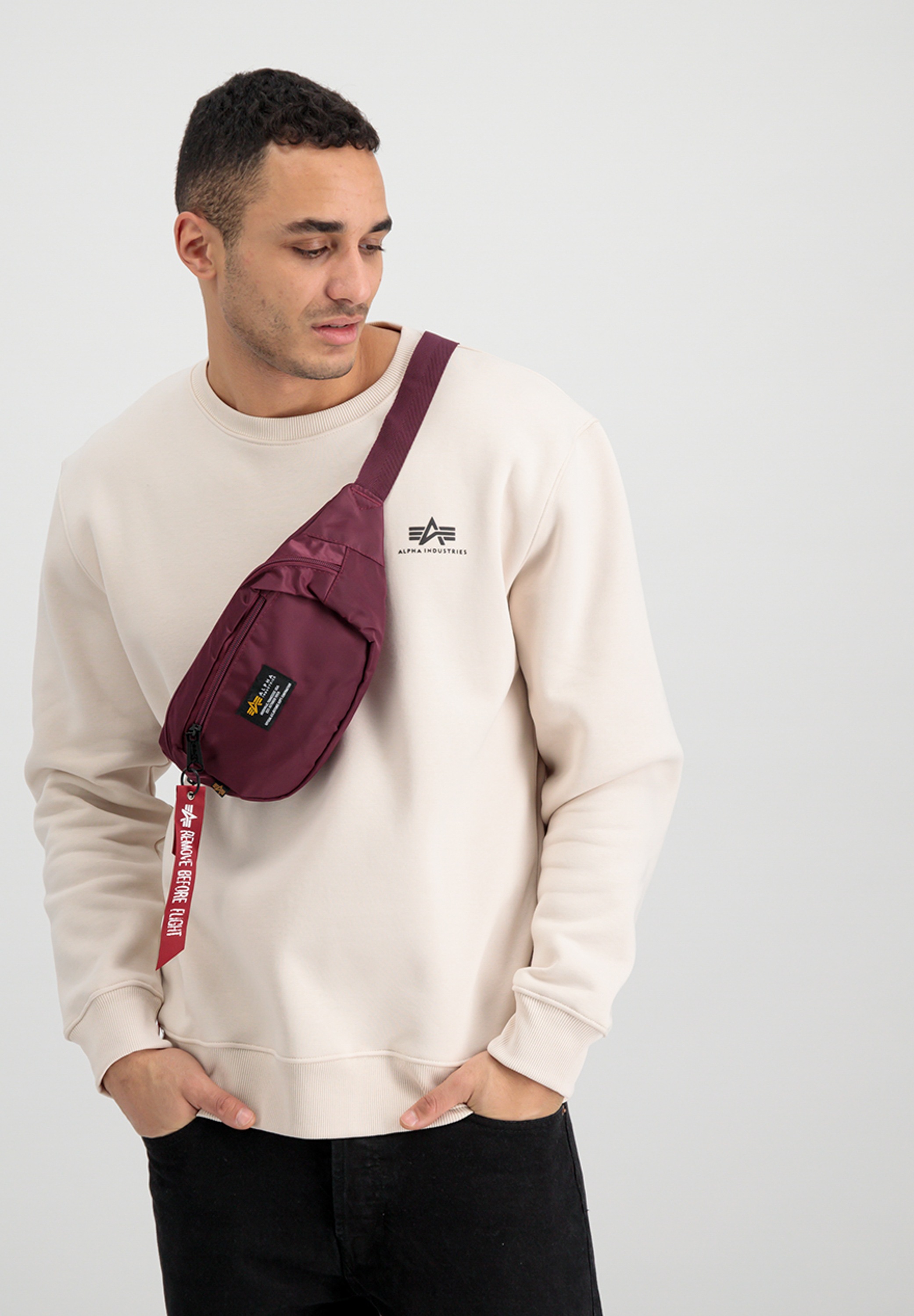 Alpha Industries Crew Waist Bag Burgundy One Size 2