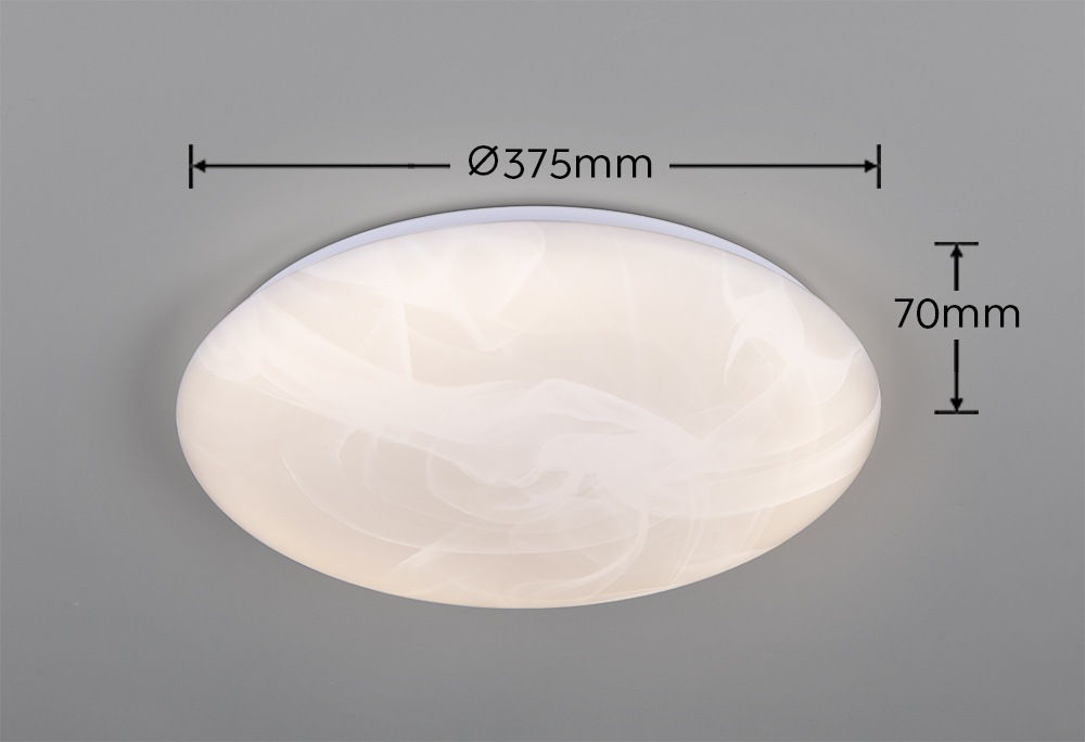 REALITY Leuchten LED Deckenleuchte »UMBRIA, LED Deckenlampe Kunststoff Alabaster weiß 4000K kaltweiß«, 1 flammig, Leuchtmittel LED-Board | LED fest integriert, 23W 3200 Lumen, Wand- oder Deckenlampe, Höhe 7 cm Ø 38 cm