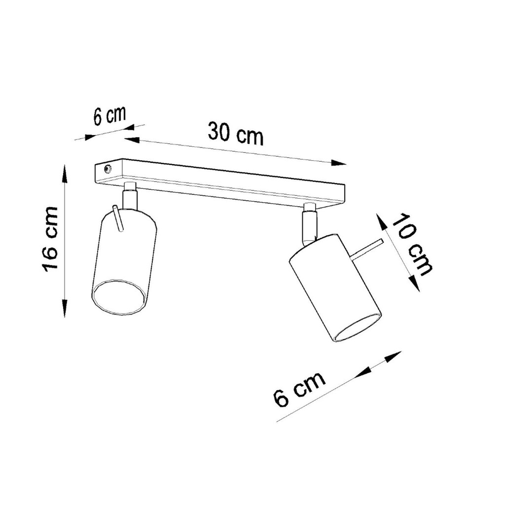 SOLLUX lighting Deckenleuchte »RING«, 2 flammig-flammig