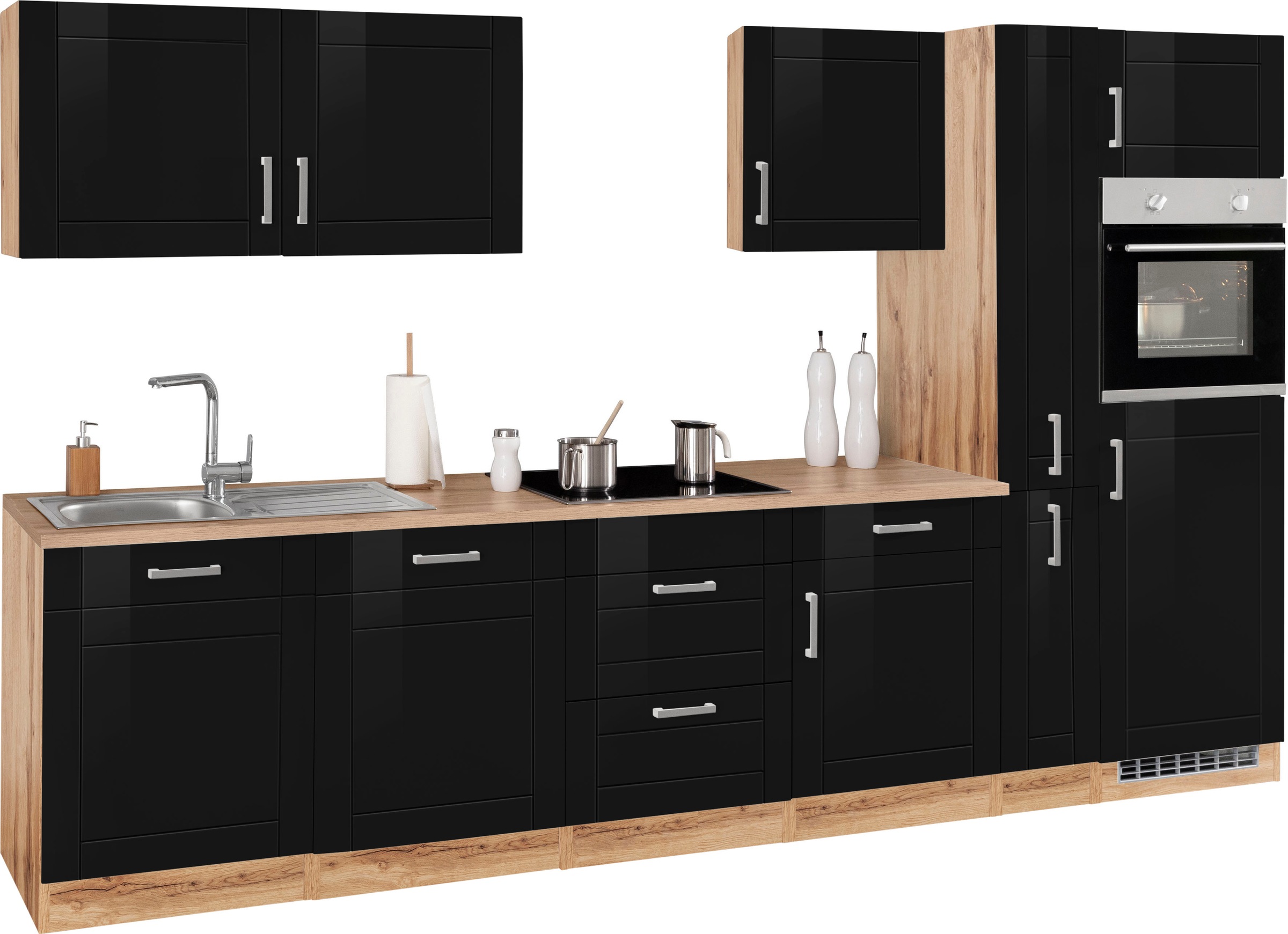 KOCHSTATION Küchenzeile »KS-Tinnum«, ohne E-Geräte, Breite 330 cm