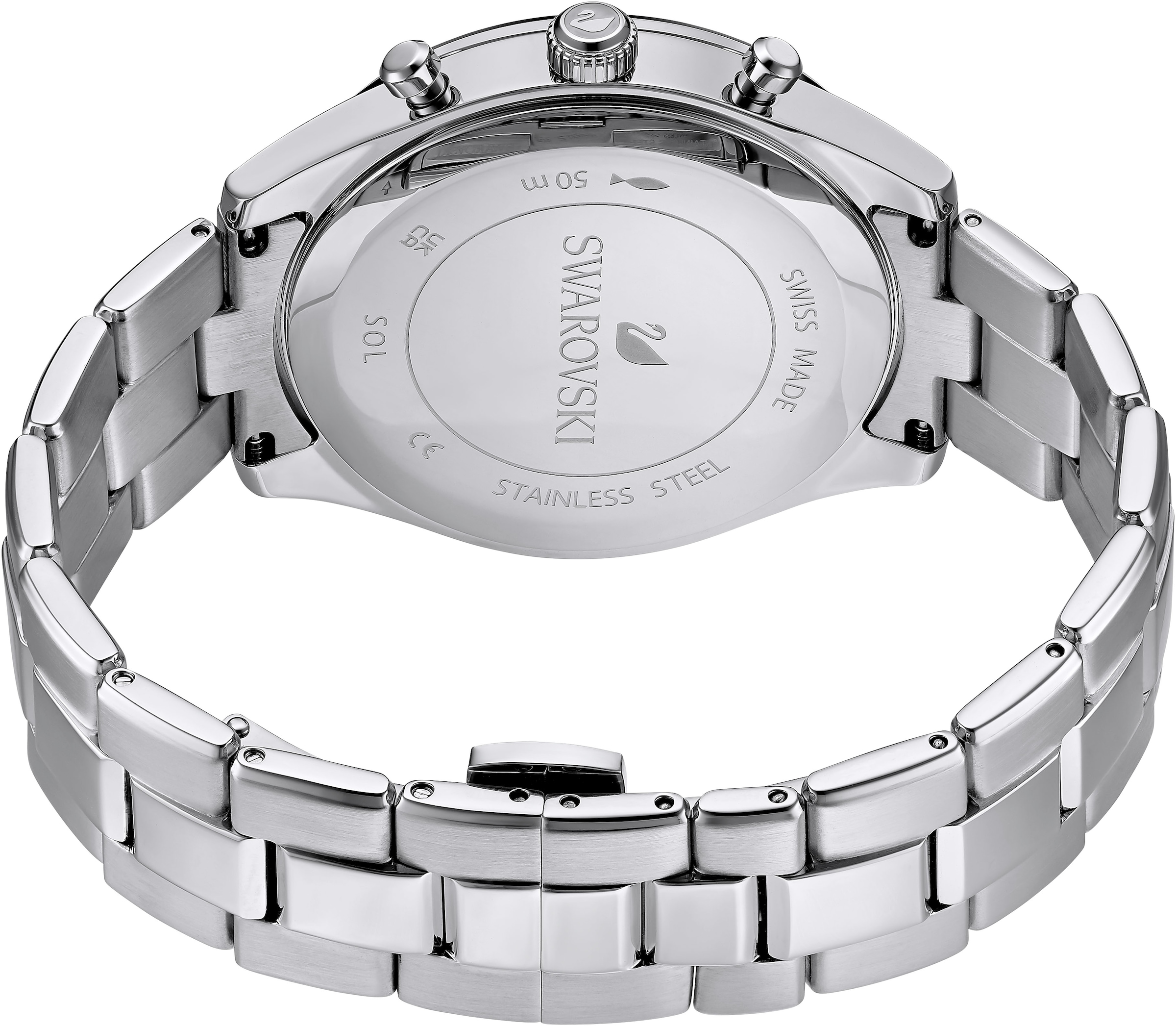 Swarovski Chronograph »OCTEA LUX SPORT 39 mm«, Quarz,Armbanduhr,Damenuhr,Swiss Made,Swarovski-Kristalle,Stoppfunktion