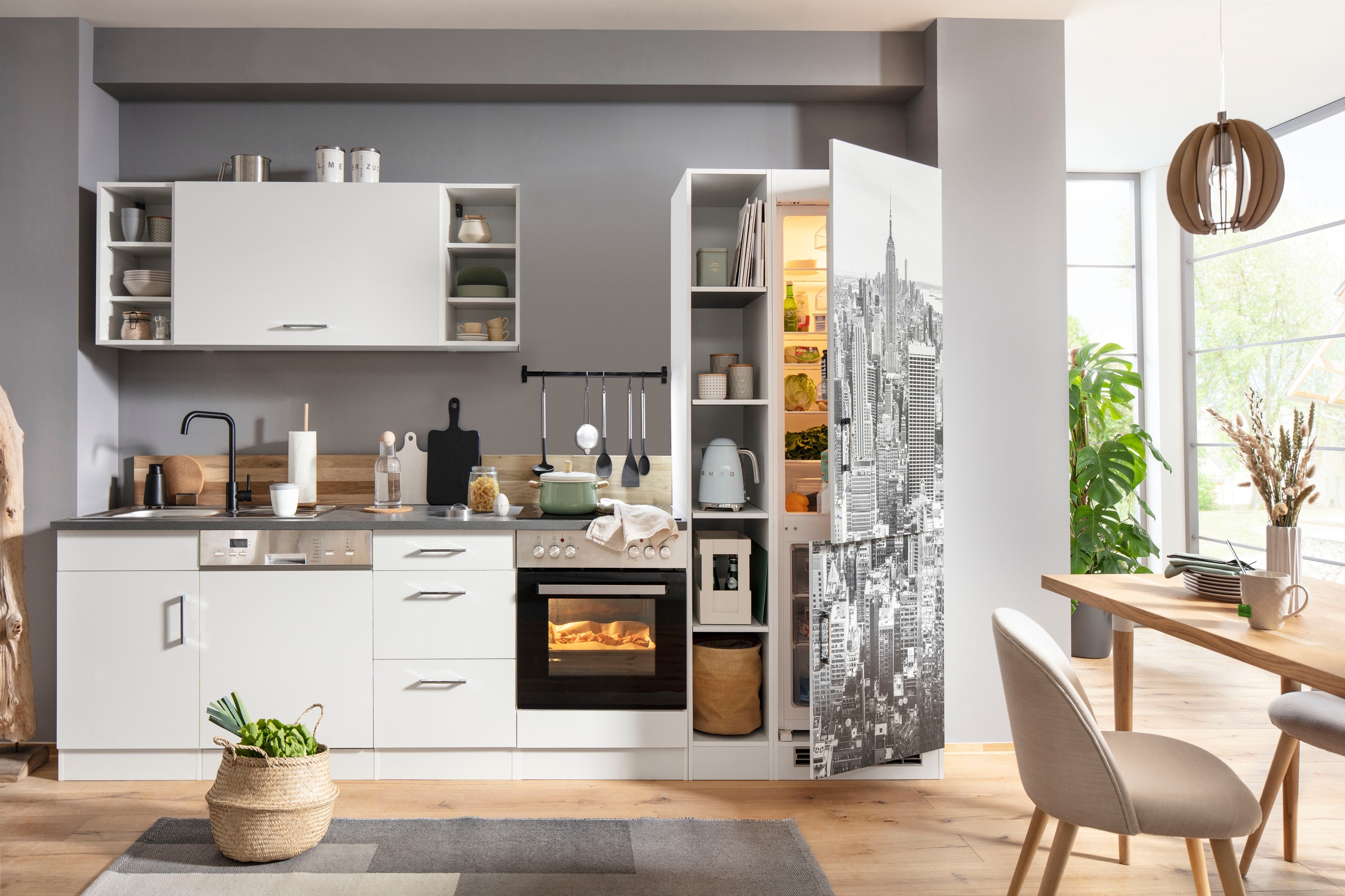 KOCHSTATION Küchenzeile "KS-Paris – Küchen mit einzigartigen Fotomotiven au günstig online kaufen