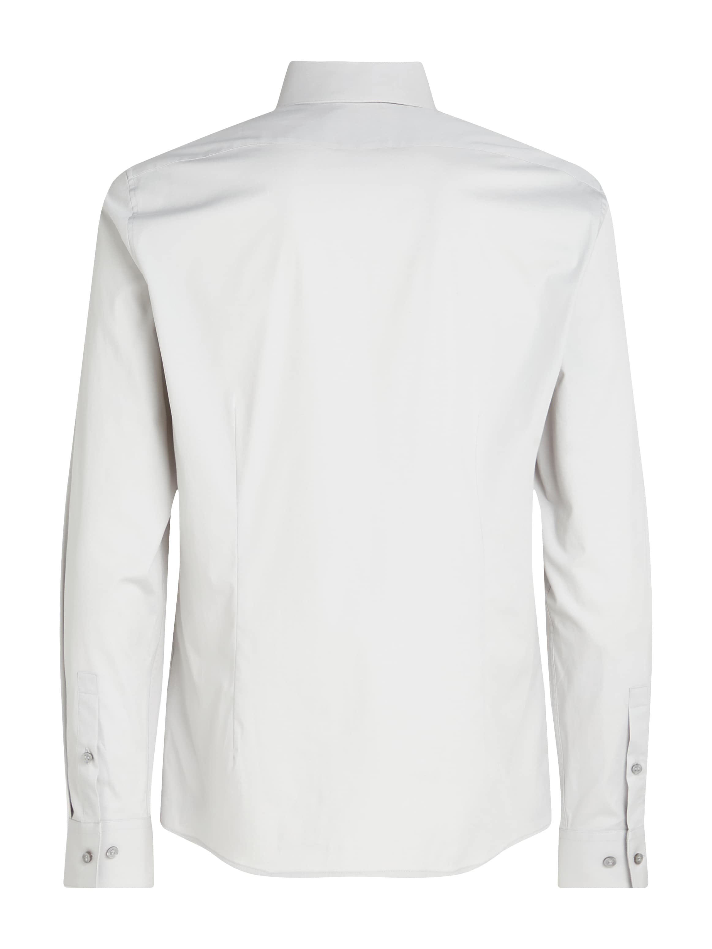 Calvin Klein Businesshemd »POPLIN STRETCH SLIM SHIRT« mit Kentkragen, Logoprint auf Brusthöhe
