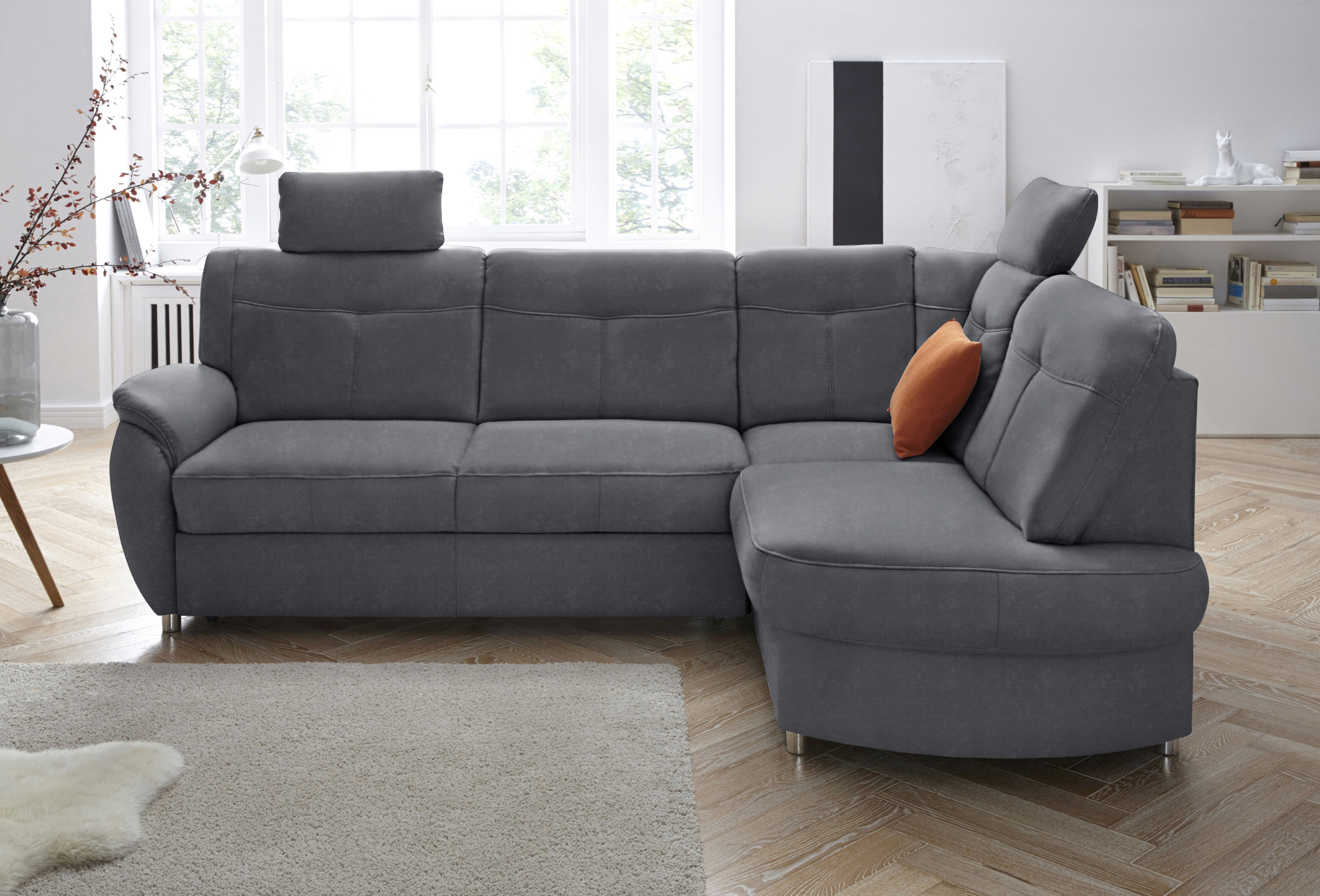 sit&more Ecksofa "Sonoma, L-Form, B: 246 cm, Bettfunktion & Bettkasten optional" Federkern, komfortable Sitzhöhe 45 cm, frei im Raum stellbar