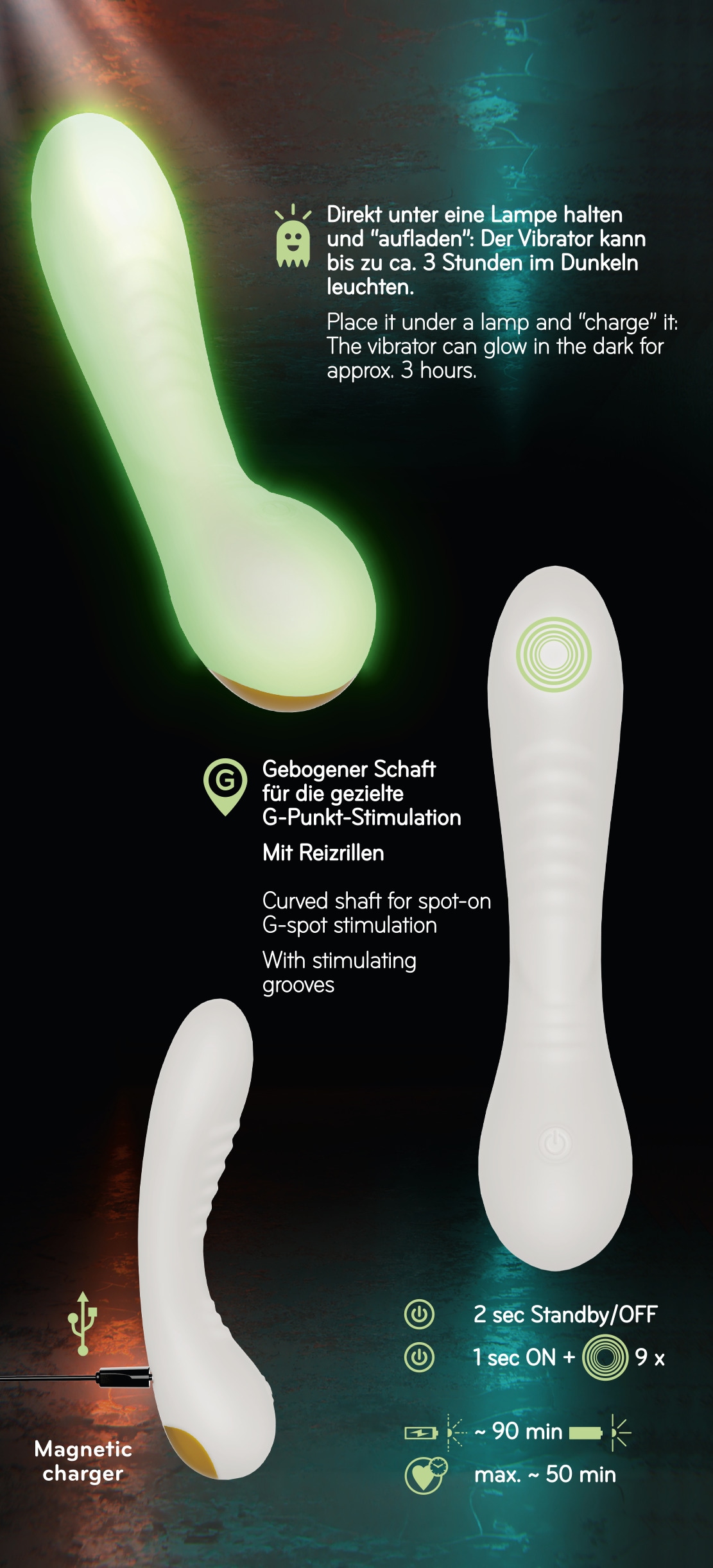You2Toys Vibrator »Vibrator Glow in the dark G-Spot«