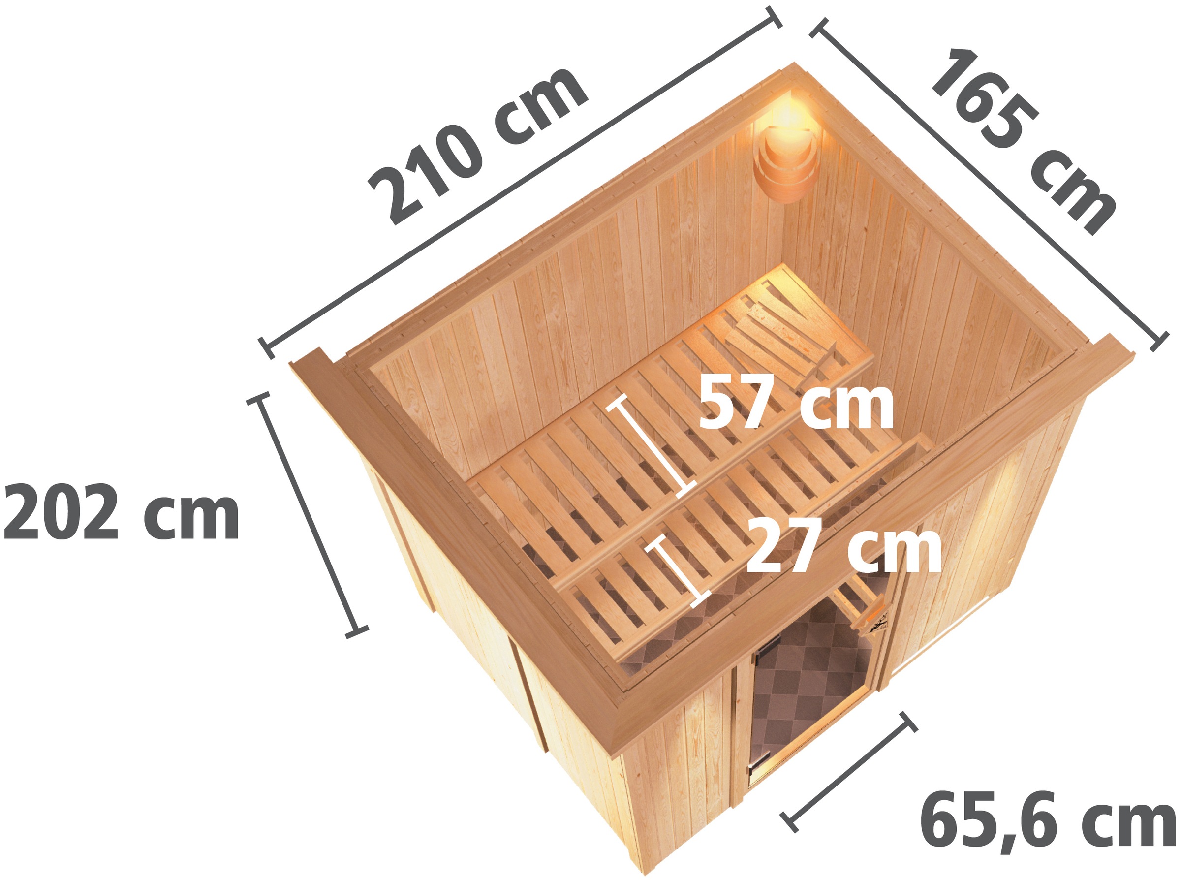 Karibu Sauna »Finja«, ohne Ofen