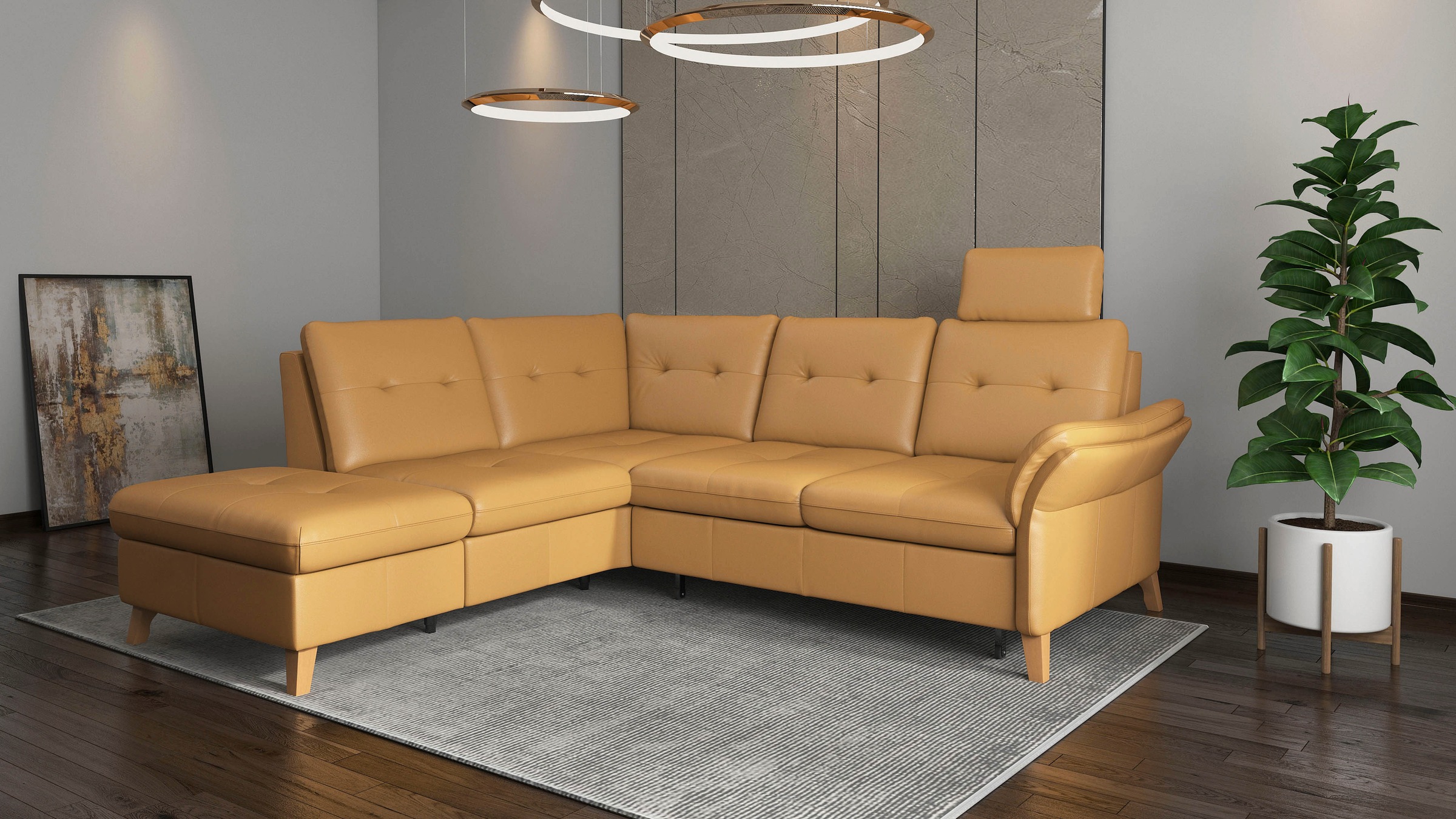 sit&more Ecksofa »Göteborg«, inkl. Sitztiefenverstellung, wahlweise mit Bettfunktion & Bettkasten