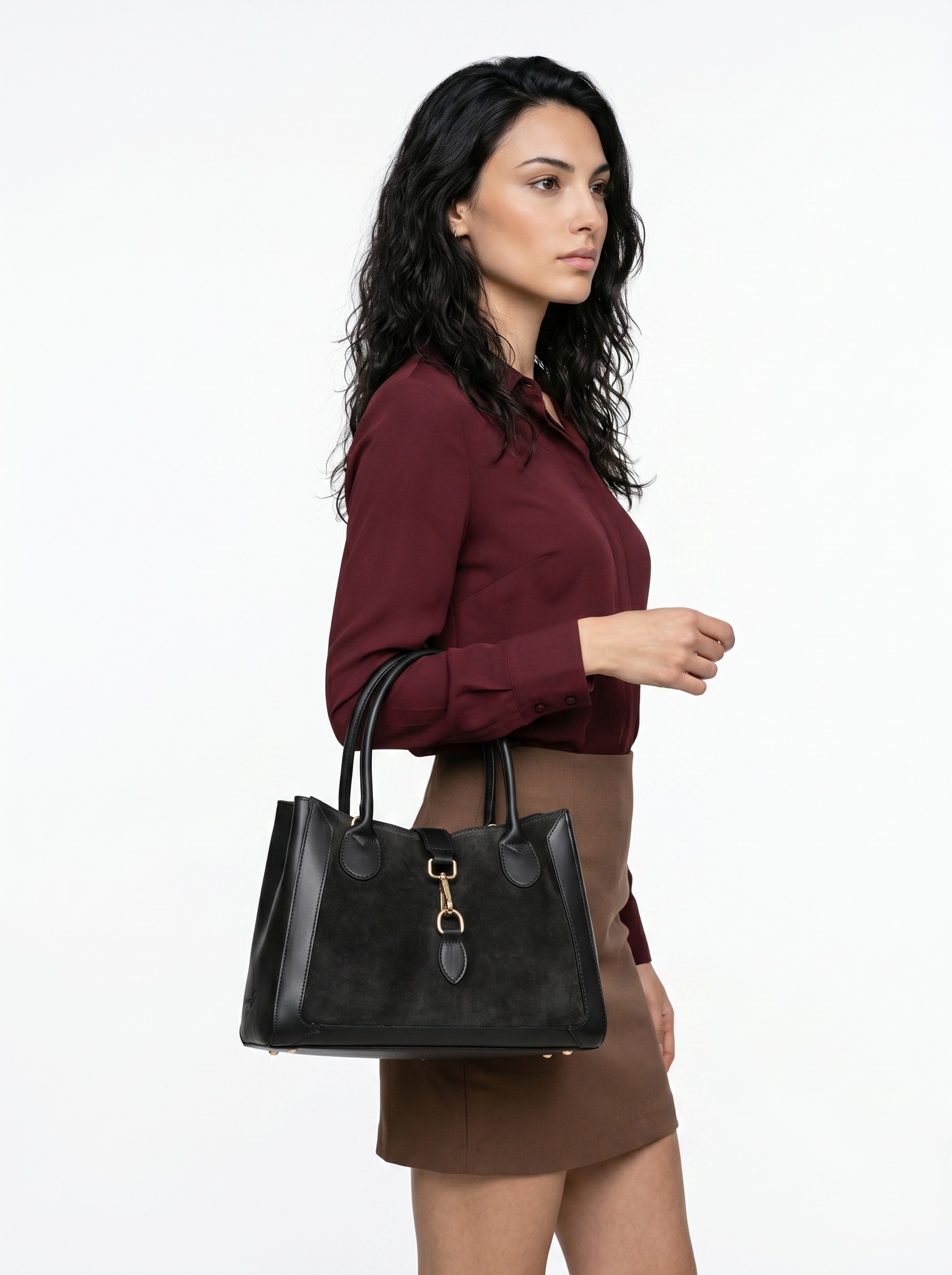 Samantha Look Shopper echt Leder, Made in Italy