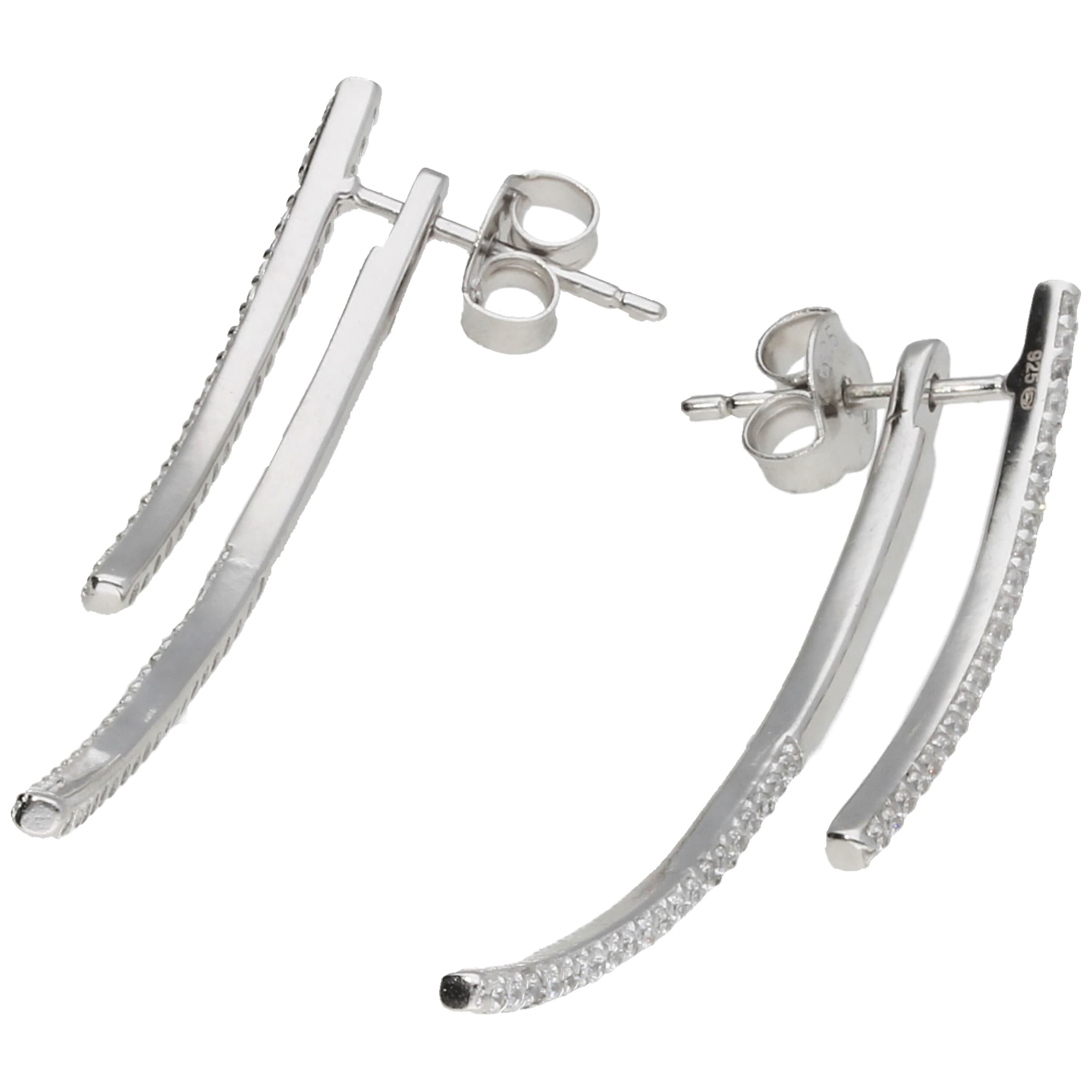 Smart Jewel Paar Ohrstecker »zweiteilig mit Zirkonia, Silber 925«