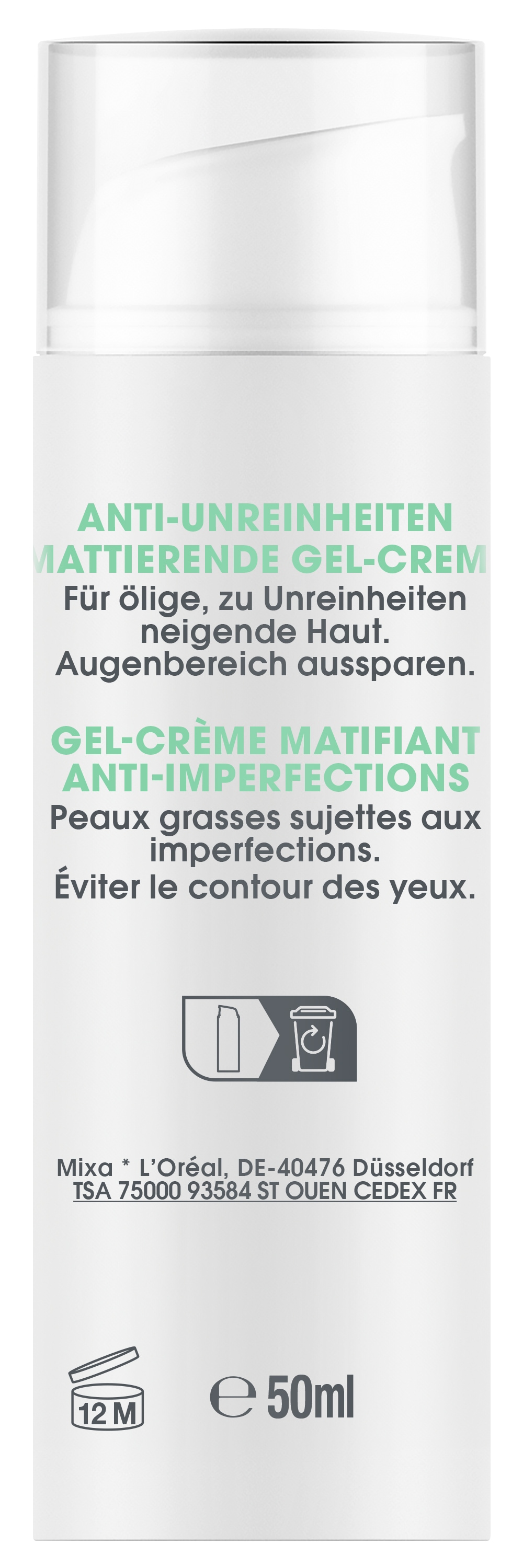 Mixa Gesichtspflege »Mixa Anti-Unreinheiten Gel-Creme«, mit hoher Wirksamkeit