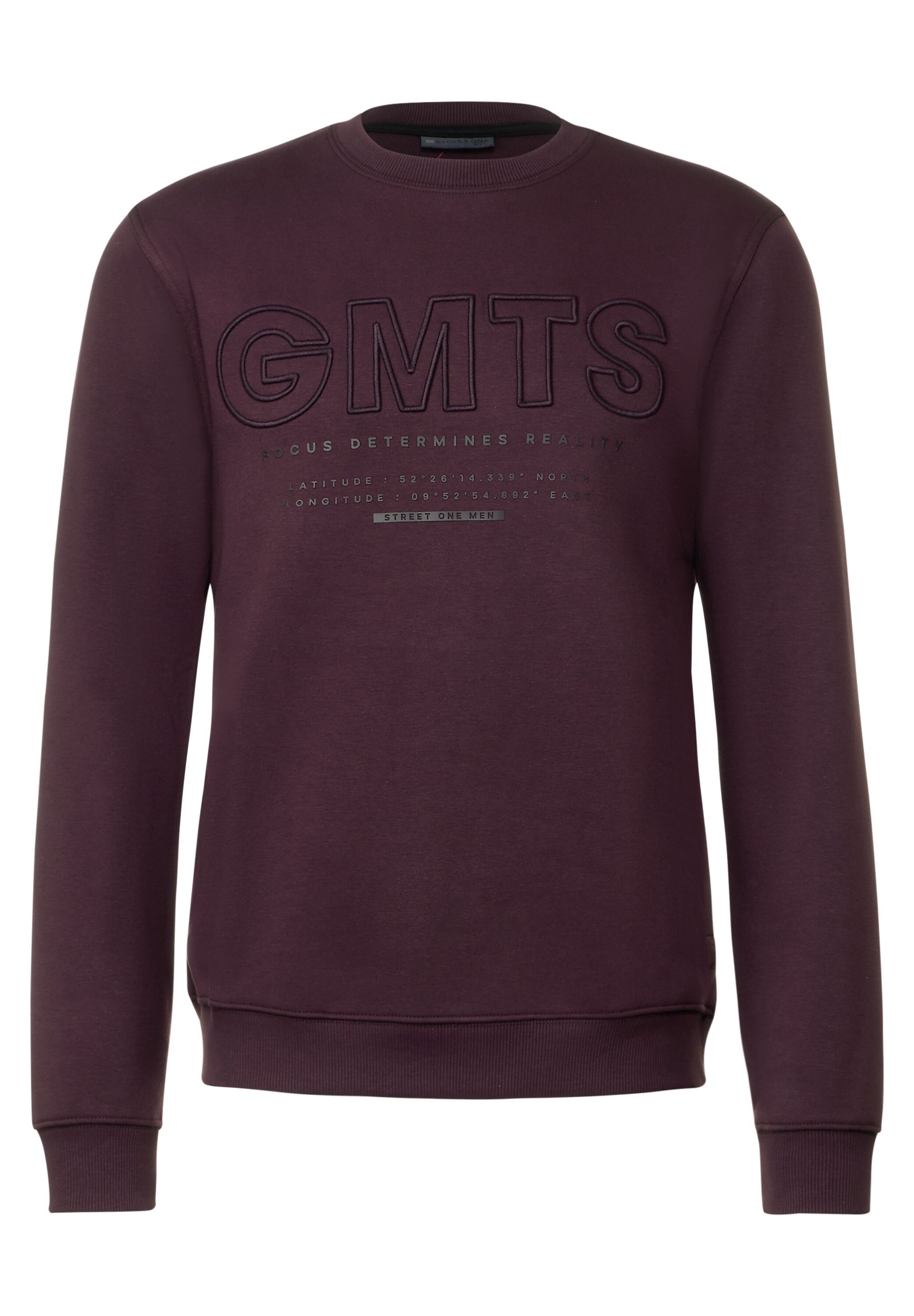 STREET ONE MEN Sweatshirt, in Unifarbe