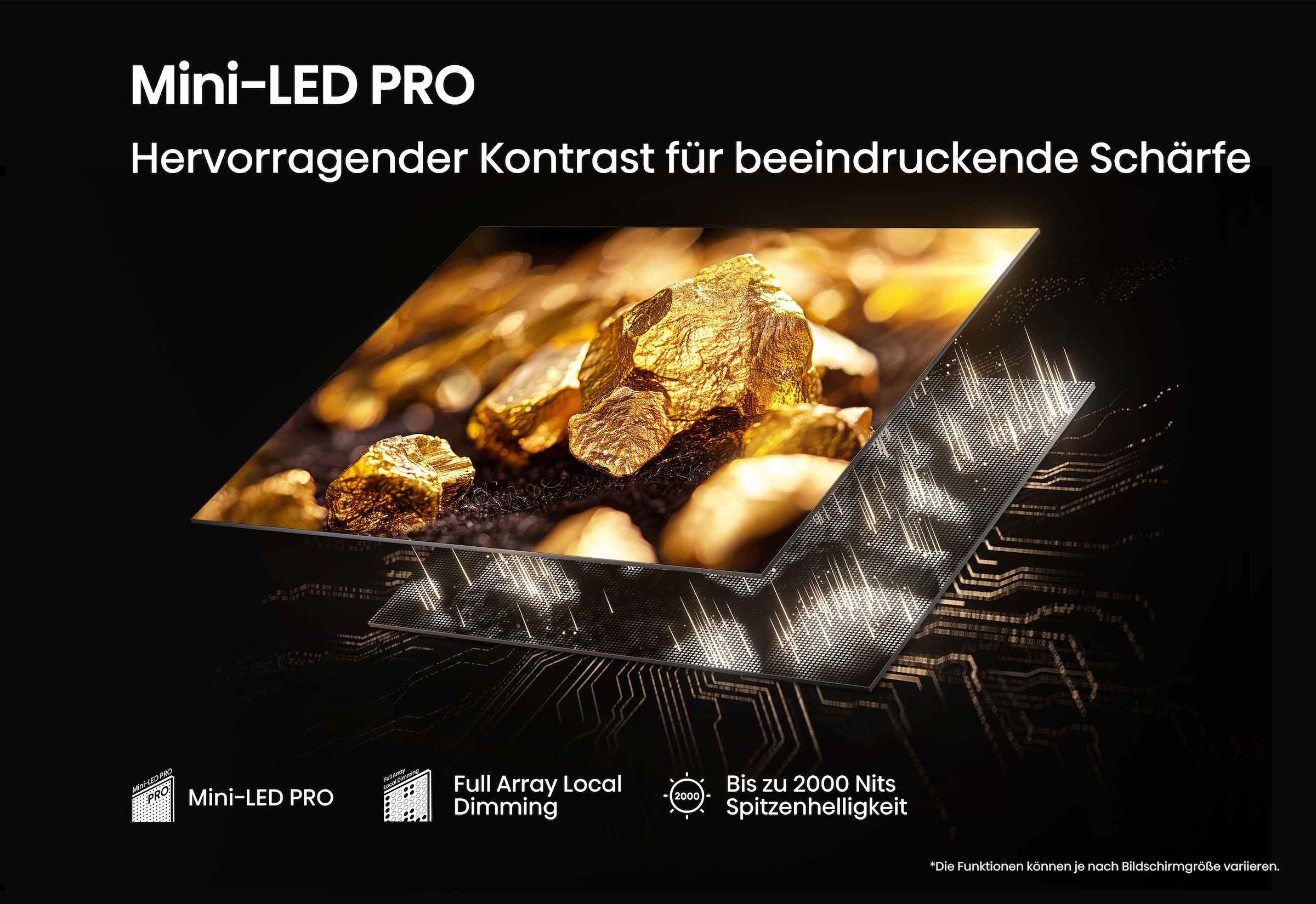 Hisense QLED Mini LED-Fernseher »100U7Q PRO« 253 cm/100 ″ Smart-TV 4K UHD MiniLED Smart TV