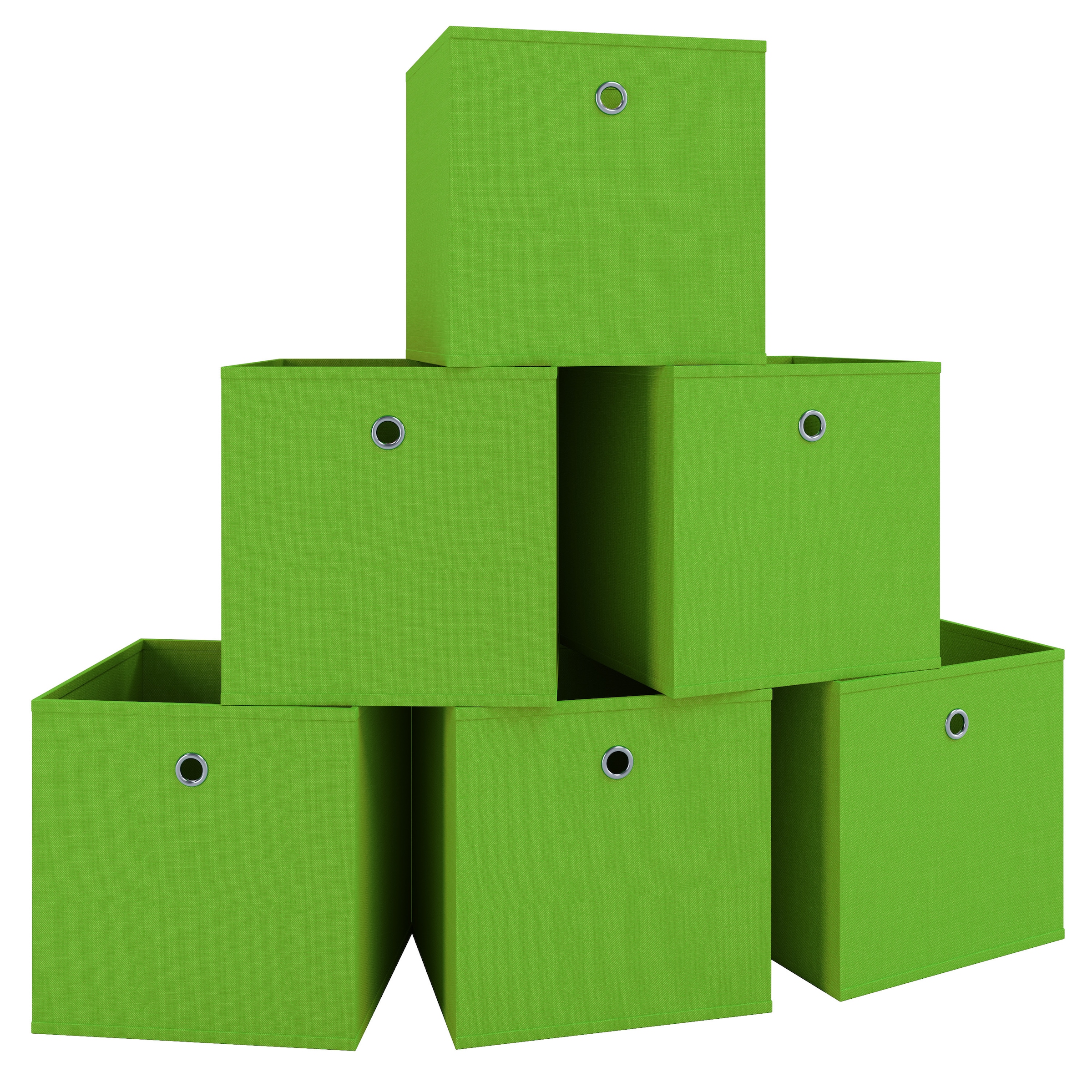Faltbox VCM "6er Set Faltbox Klappbox Aufbewahrungsbox Boxas", grün, B:27cm T:27cm, Aufbewahrungsboxen - Einheitsgröße