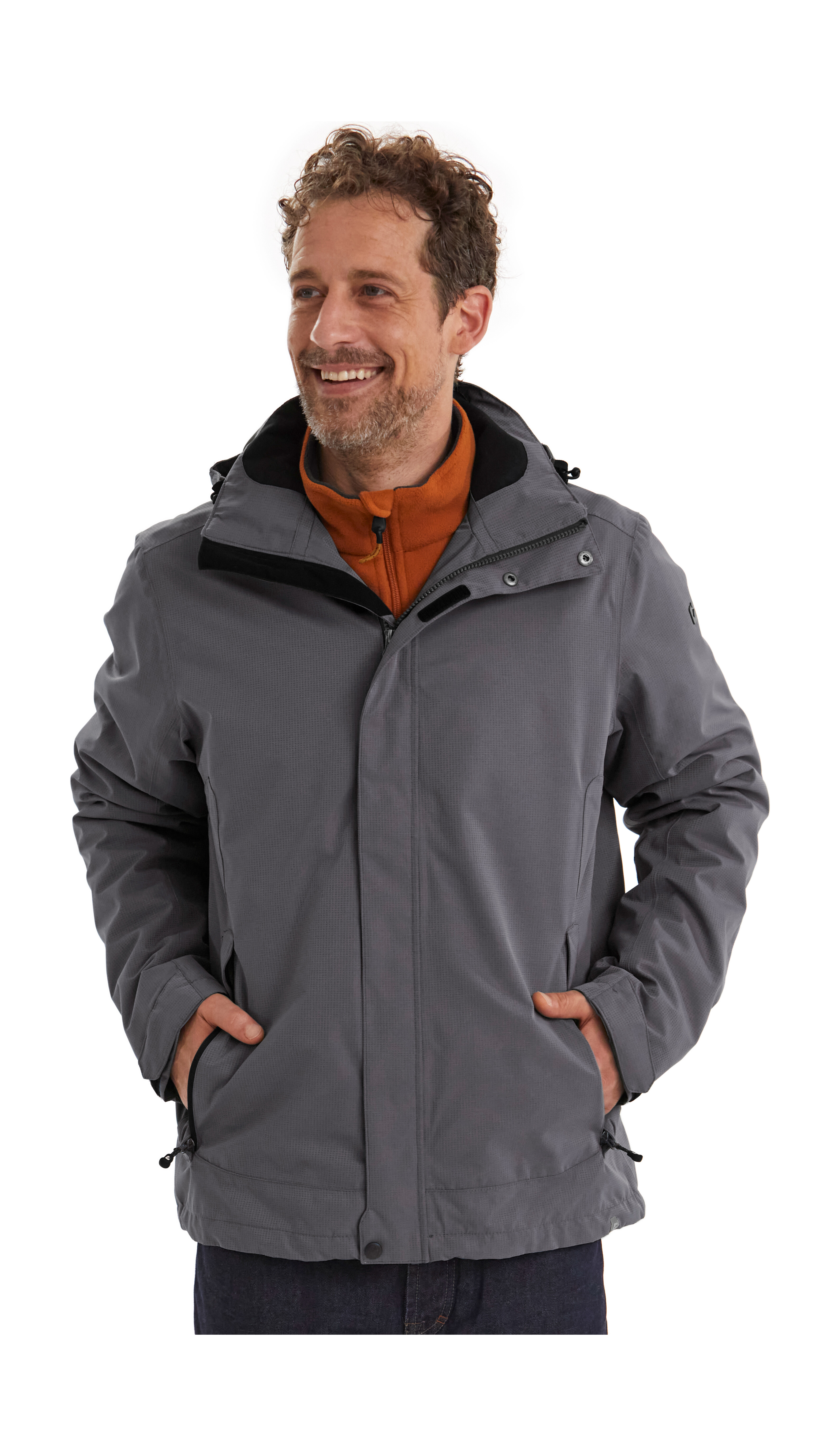 Killtec Outdoorjacke "KOS 1 MN JCKT" Wind- und wasserdichte Herrenjacke, atmungsaktiv, abnehmbare Kapuze