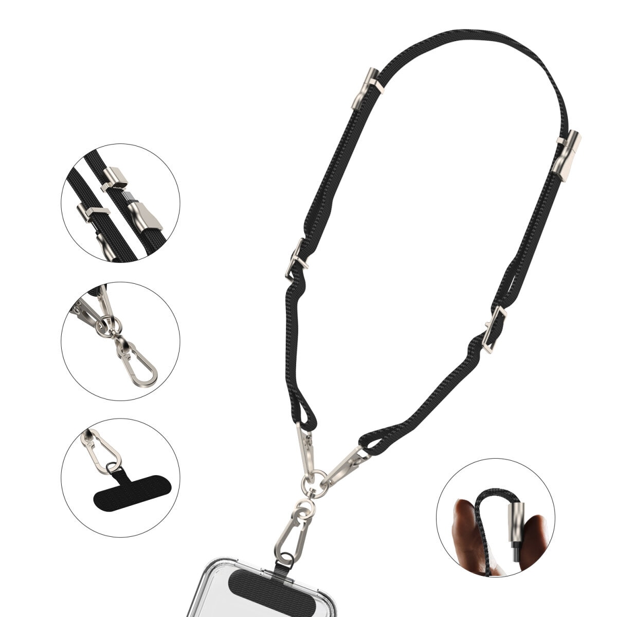 4smarts USB-Kabel »USB-C Handykette PowrCord«, USB-C, 175,00 cm