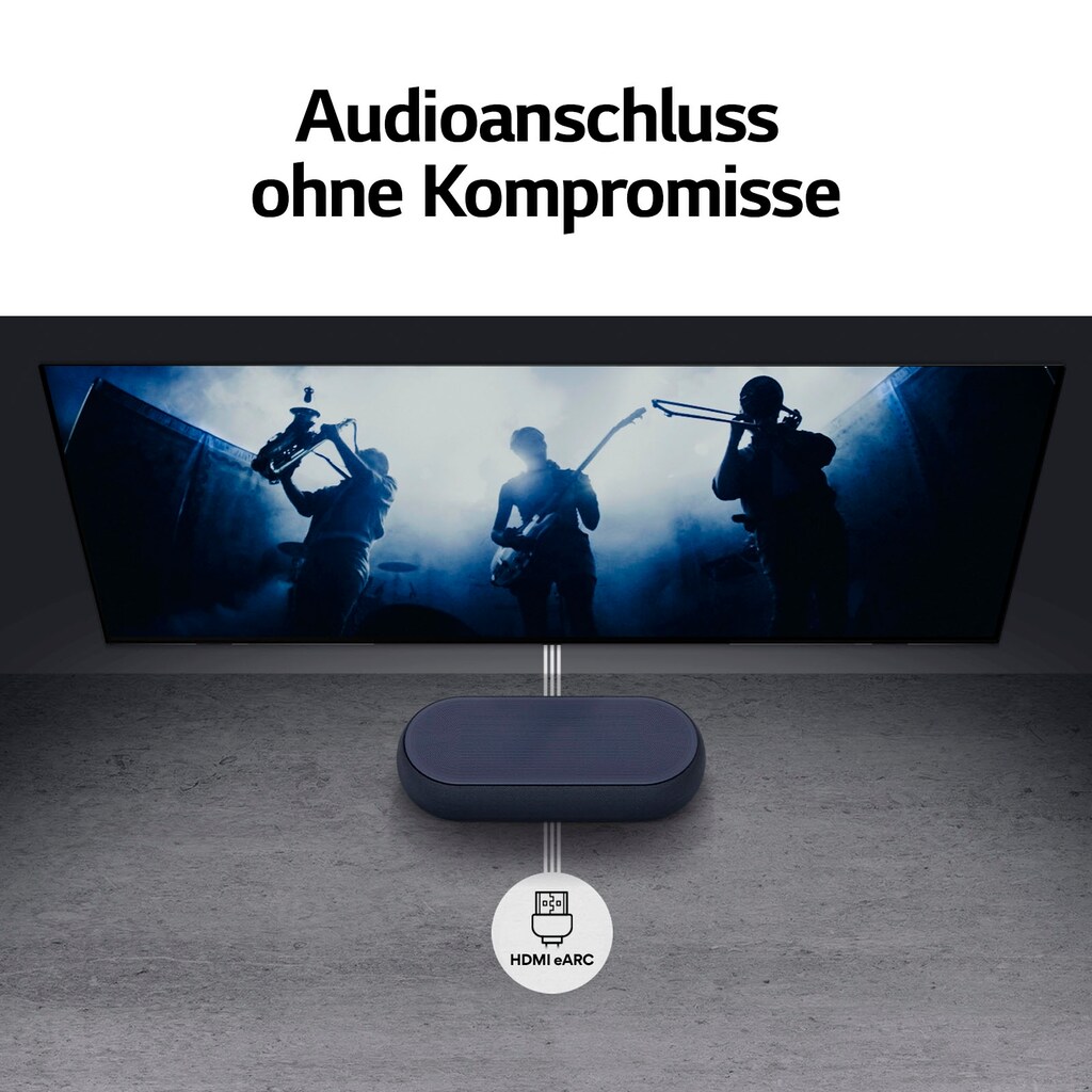 LG Soundbar »DQP5«, MERIDIAN-Dolby Atmos und DTS:X-kompaktes Design-vibrationsarmer Subwoofer-AI Sound Pro