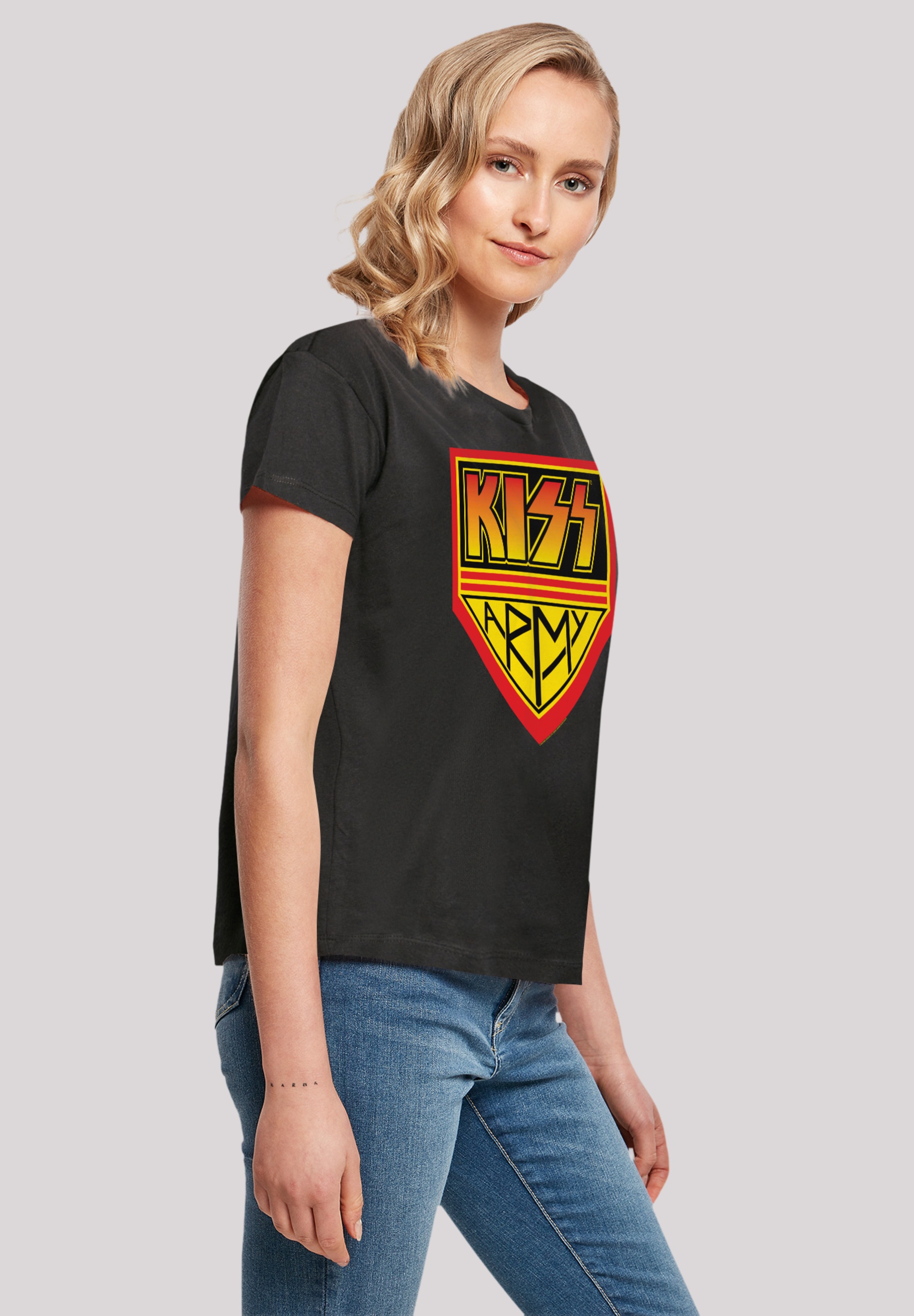 F4NT4STIC T-Shirt »Kiss Rock Band Army Logo«, Premium Qualität, Musik, By Rock Off