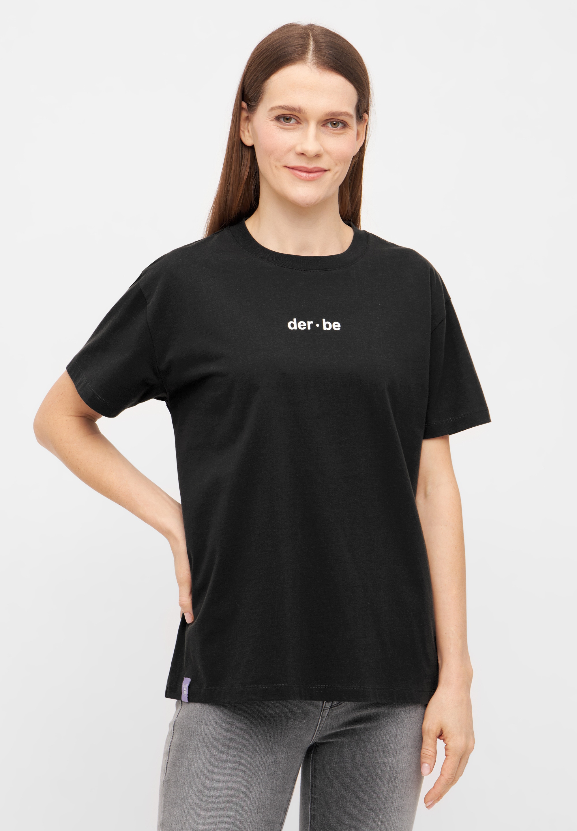 T-Shirt »Derbe Bedeutung«, Rückenprint, Nachhaltig, Organic Cotton, oversized