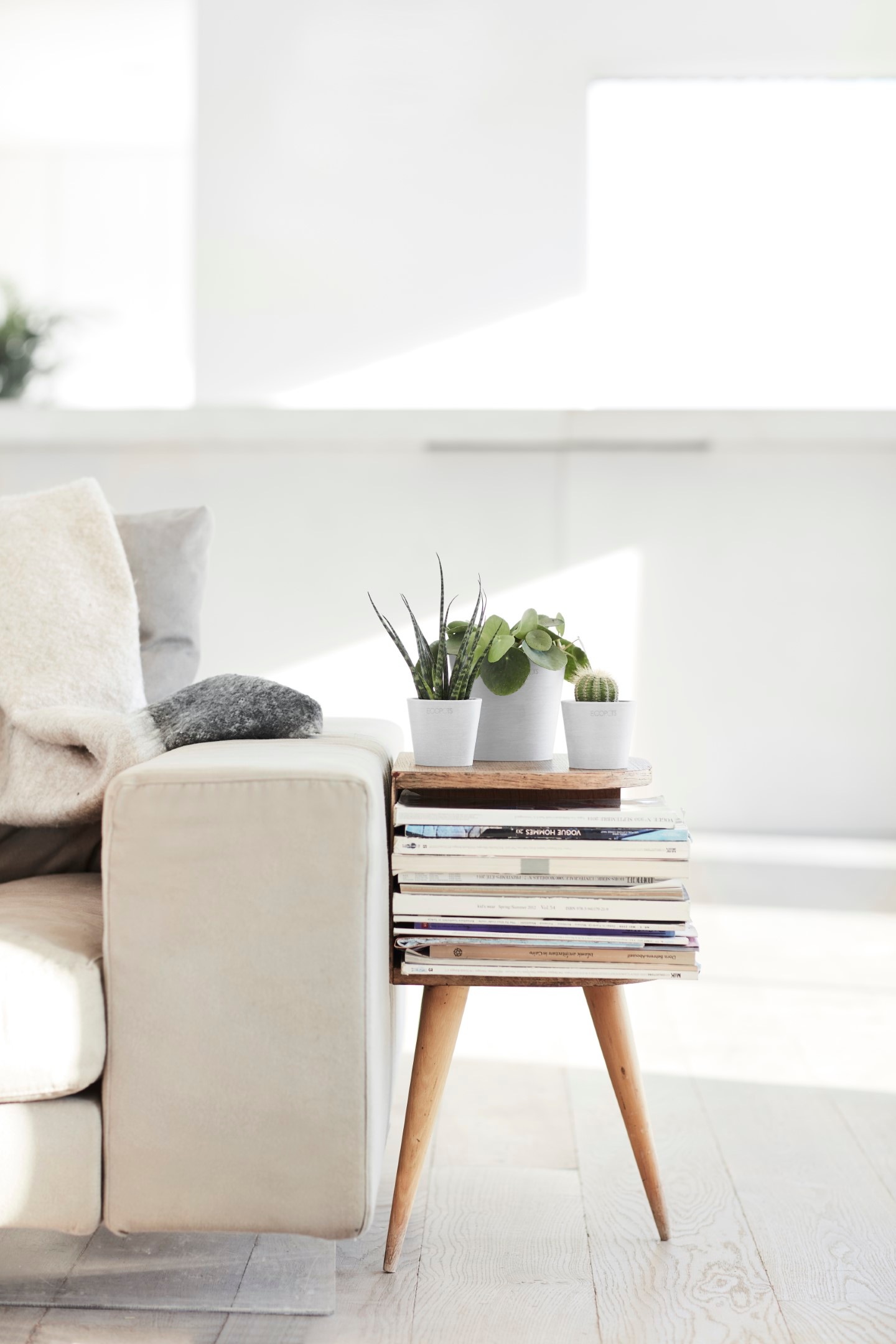 ECOPOTS Blumentopf »Amsterdam Mini 8 Weiß« für den Innenbereich