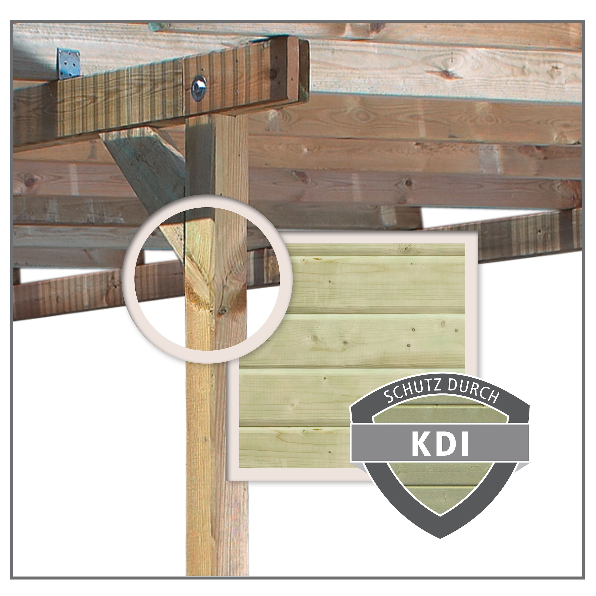 Karibu Pavillon »Kirn 1«, BxTxH: 431x431x315 cm