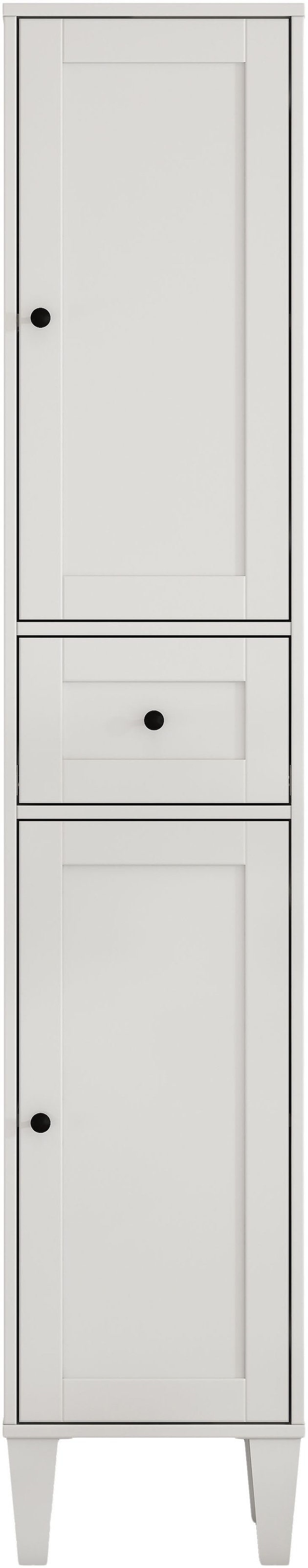 welltime Hochschrank »AMSTERDAM« Badschrank Breite 35cm, 2 Türen und 1 Auszug