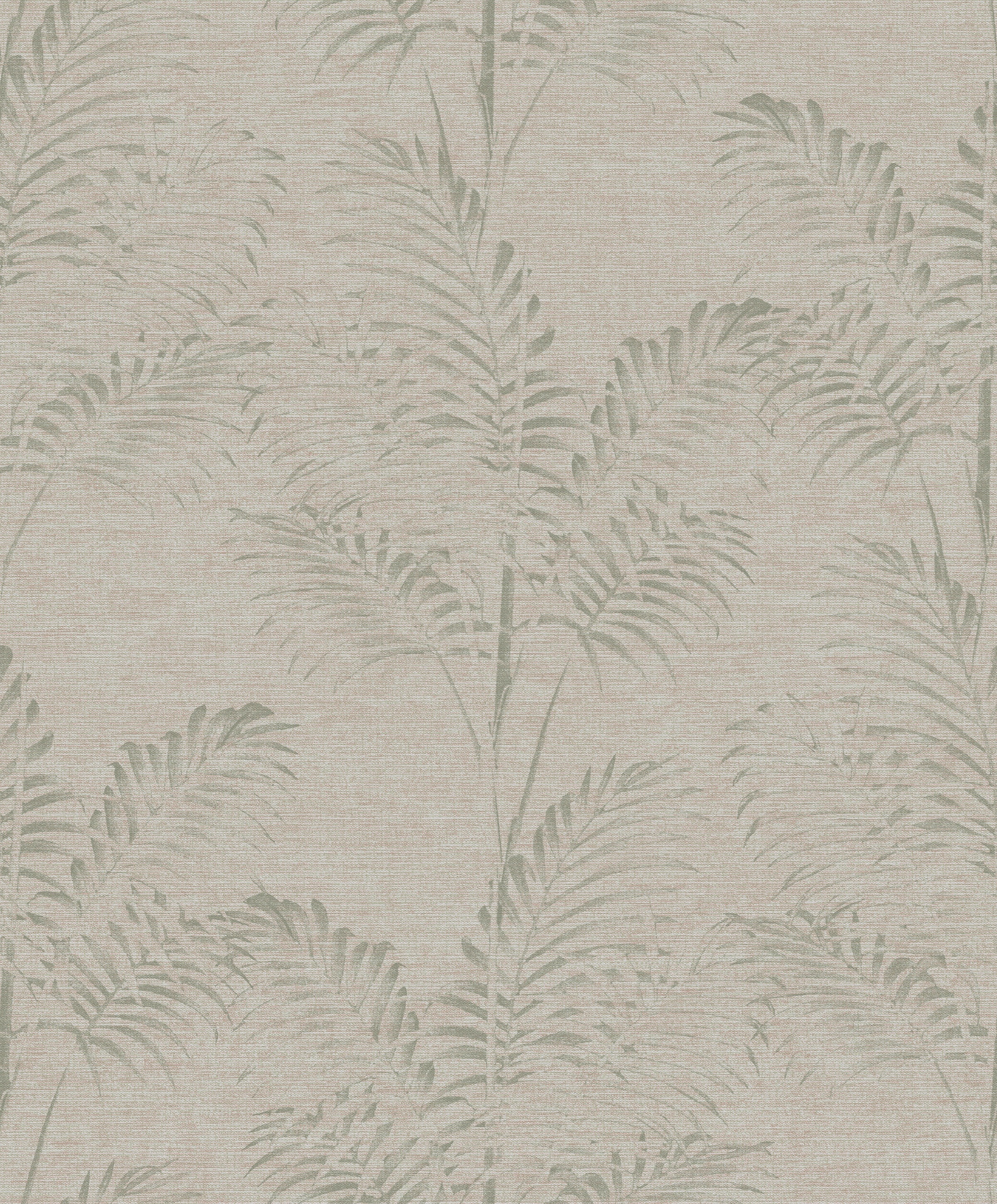 Vliestapete "Pure Nature Palme", B/L: 0,53m x 10m, beige, ART FOR THE HOME, Wohnzimmer, Tapeten, Grün - 53x10m