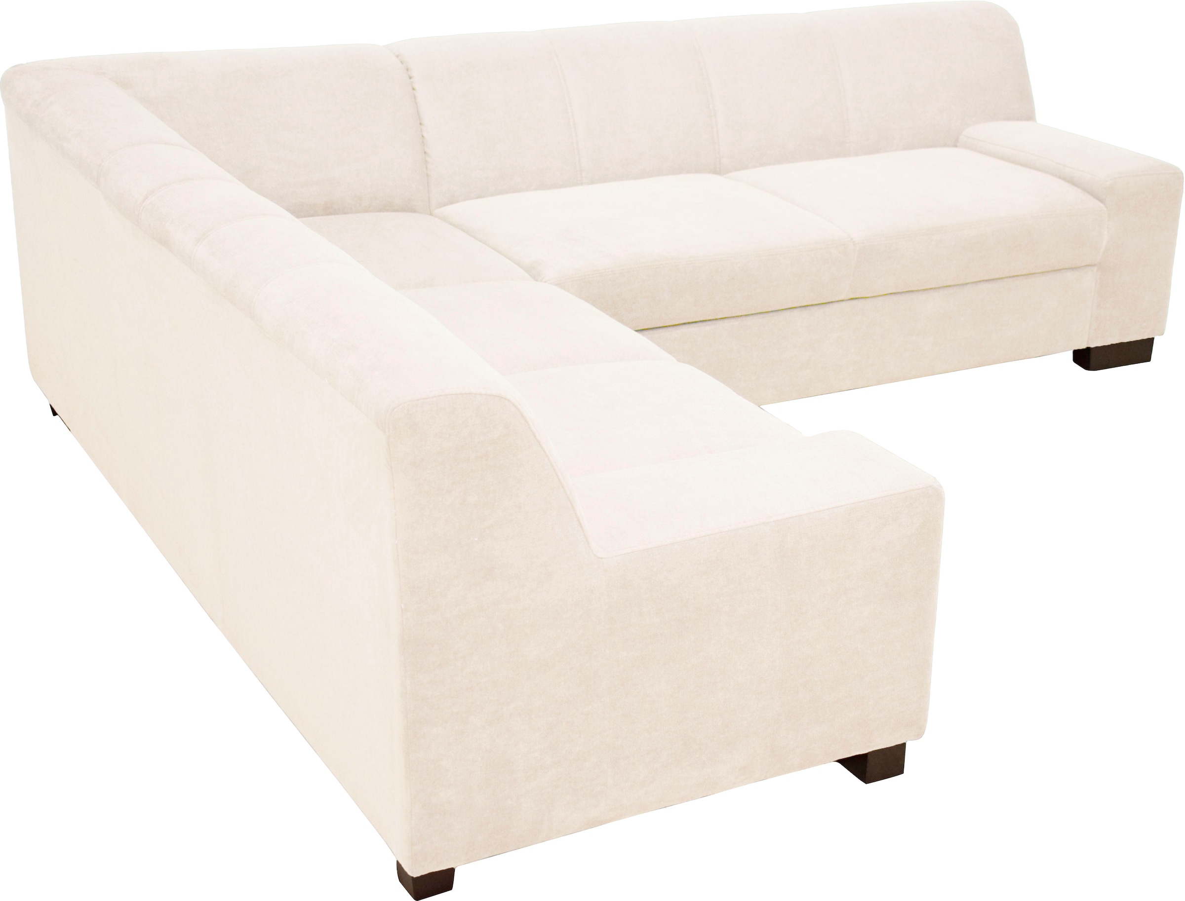 OTTO home Ecksofa »Faxe 249 x 214 cm, auch mit Schlaffunktion« L-Form, aus pflegeleichtem, weichem Luxus-Microfaser Bezug