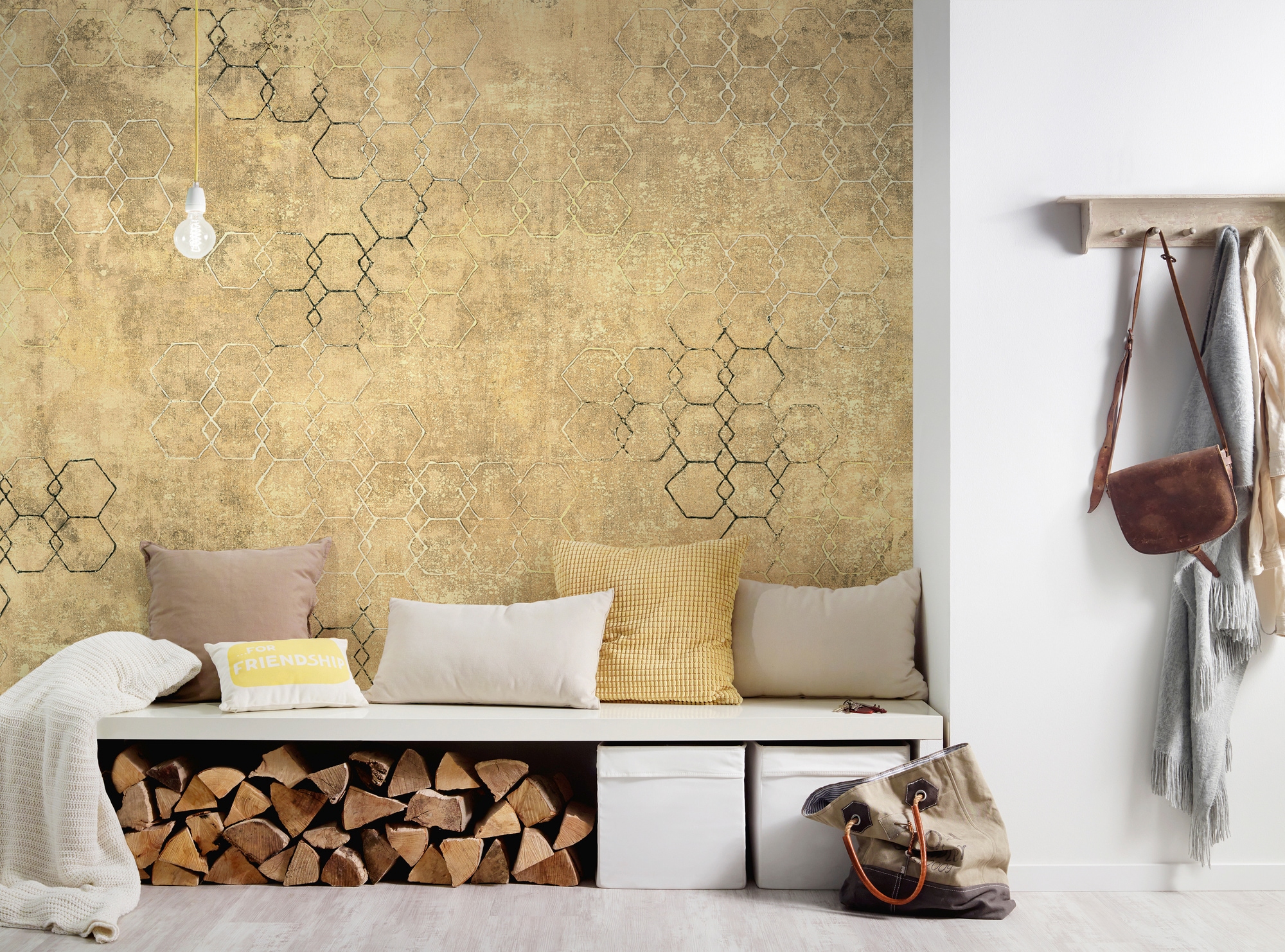 Architects Paper Fototapete »Atelier 47 Hexagon Art 1«, geometrisch, Vlies, Wand, Schräge, Decke