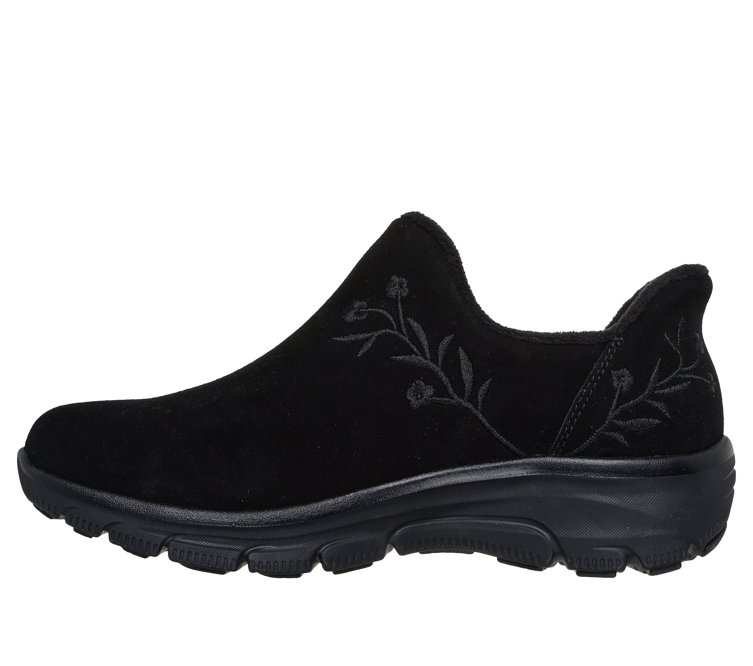 Skechers Slip-On Sneaker »EASY GOING-FLORAL MOMENT«  Schlupfschuh, Halbschuh, Freizeitschuh mit Blumenmotiv seitlich
