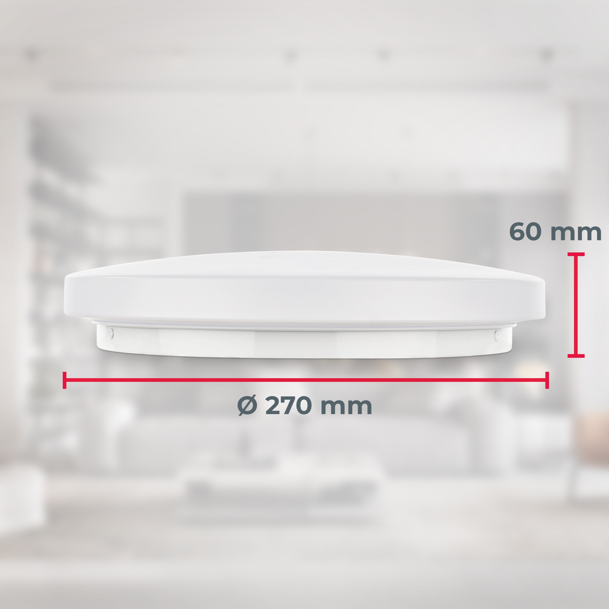 B.K.Licht LED Deckenleuchte »LED Bad Deckenleuchte mit Mikrowellensensor«, 1 flammig, Leuchtmittel LED-Modul | LED fest integriert, 12W 1300Lm 3000K IP44 270x60mm (DxH)